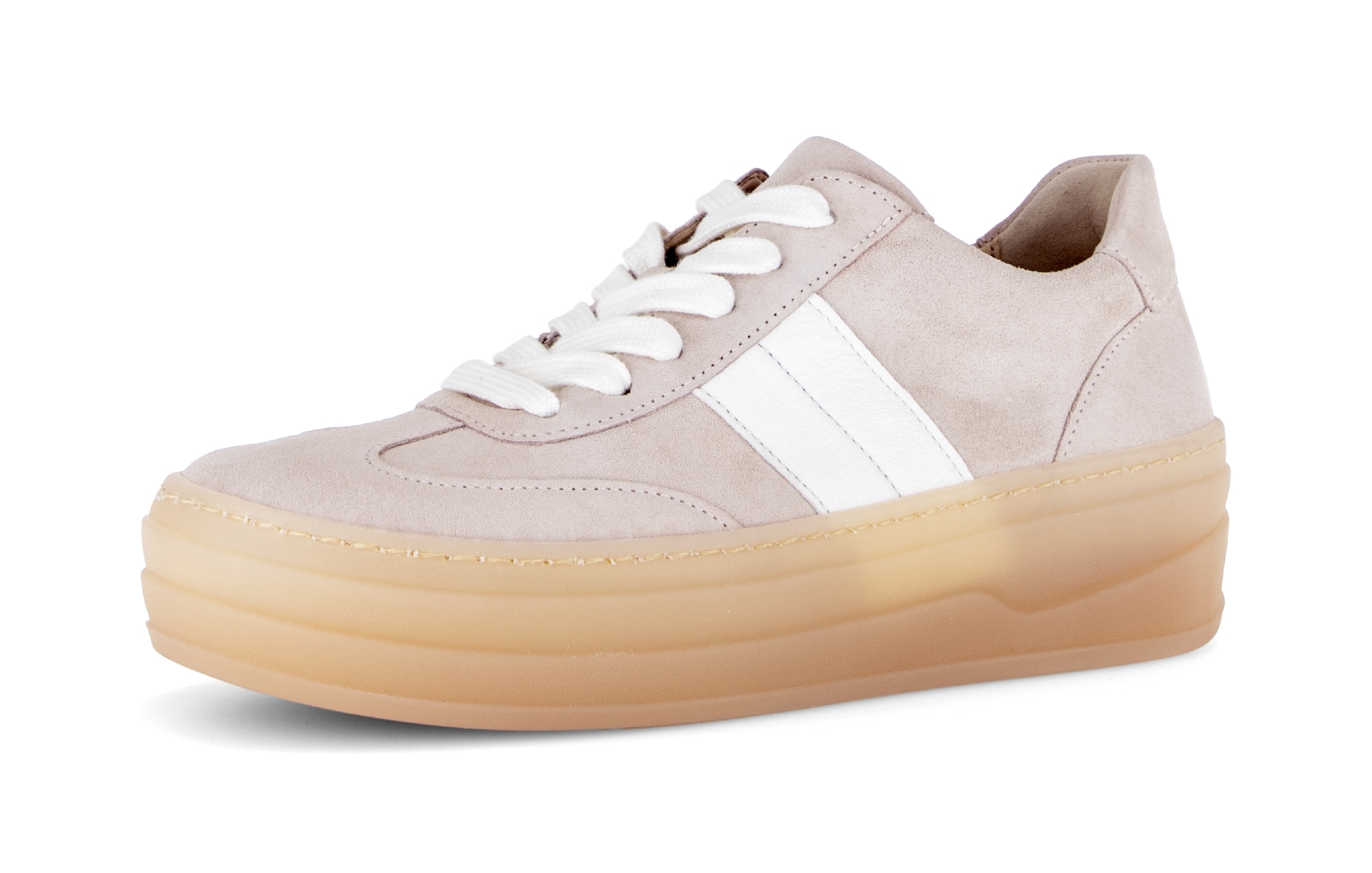 Gabor Plateausneaker  Freizeitschuh, Halbschuh, Schnürschuh mit transparenter Laufsohle