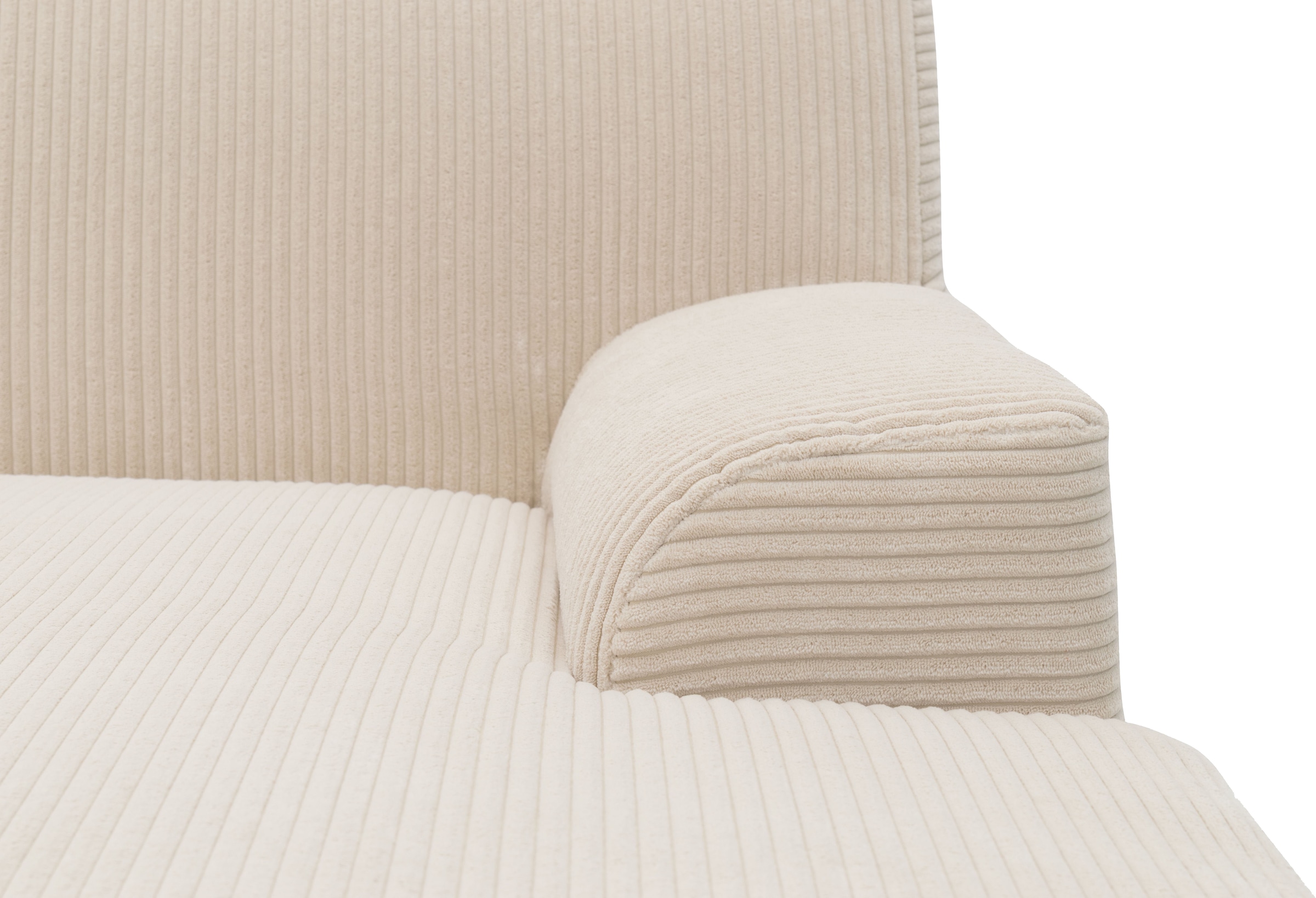 DOMO collection Ecksofa »Turah 2, L-Form, in Cord u. wasserabweisender Microfaser, Federkern«, B/T/H: 241/146/79 cm, incl. Zierkissen, wahlweise mit Bettfunktion