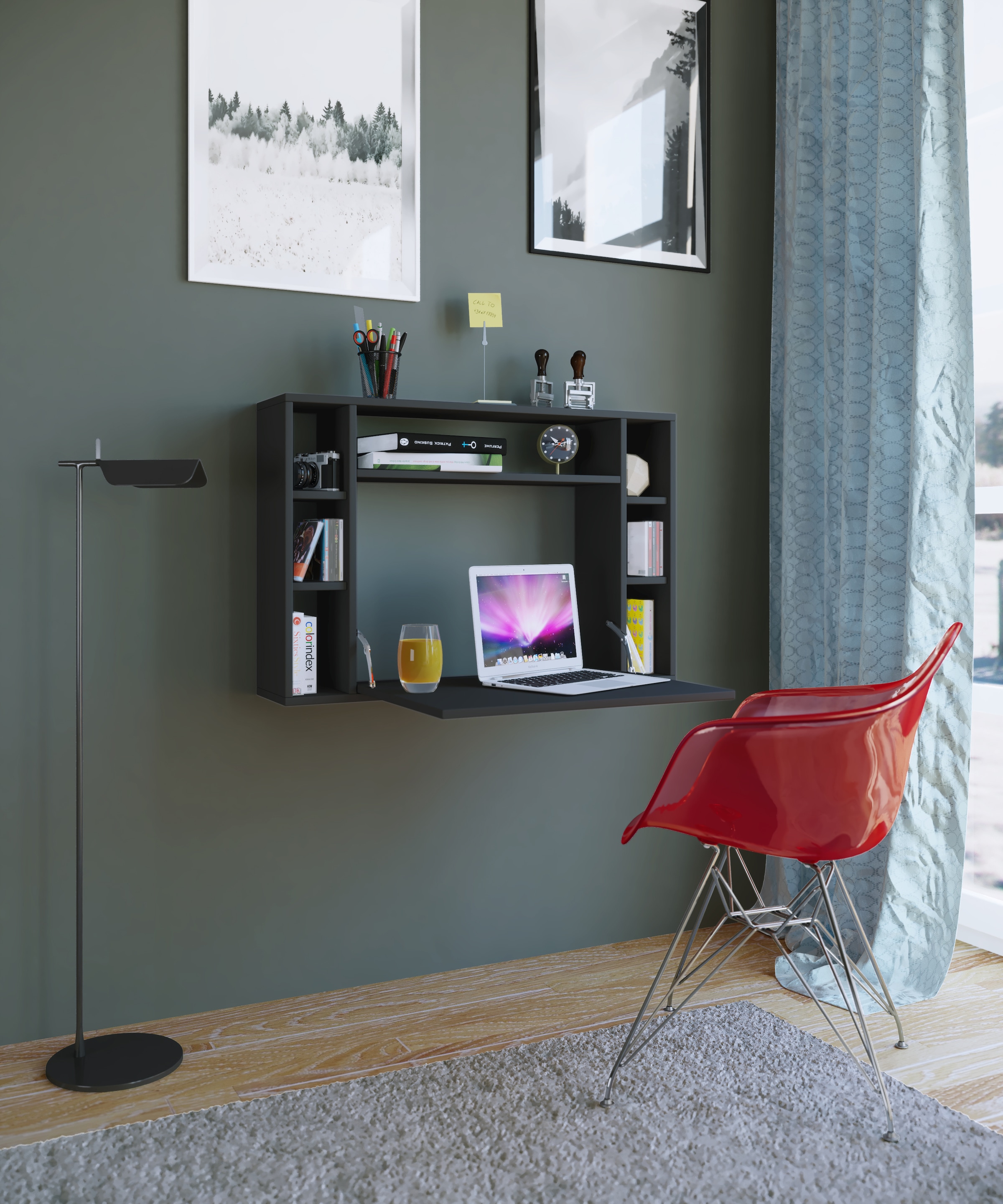 VCM Schreibtisch »Holz Hänge Schreibtisch Wandschreibtisch Wandila«