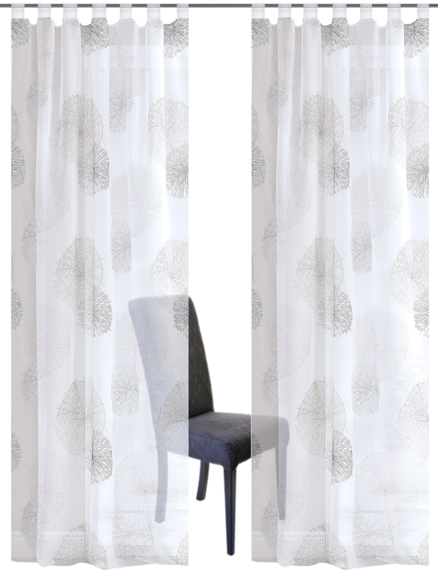 HOME WOHNIDEEN Vorhang »RAWLINS« Schlaufen 2 Stk. tlg. 2er Pack Schlaufenschal RAWLINS bedruckt