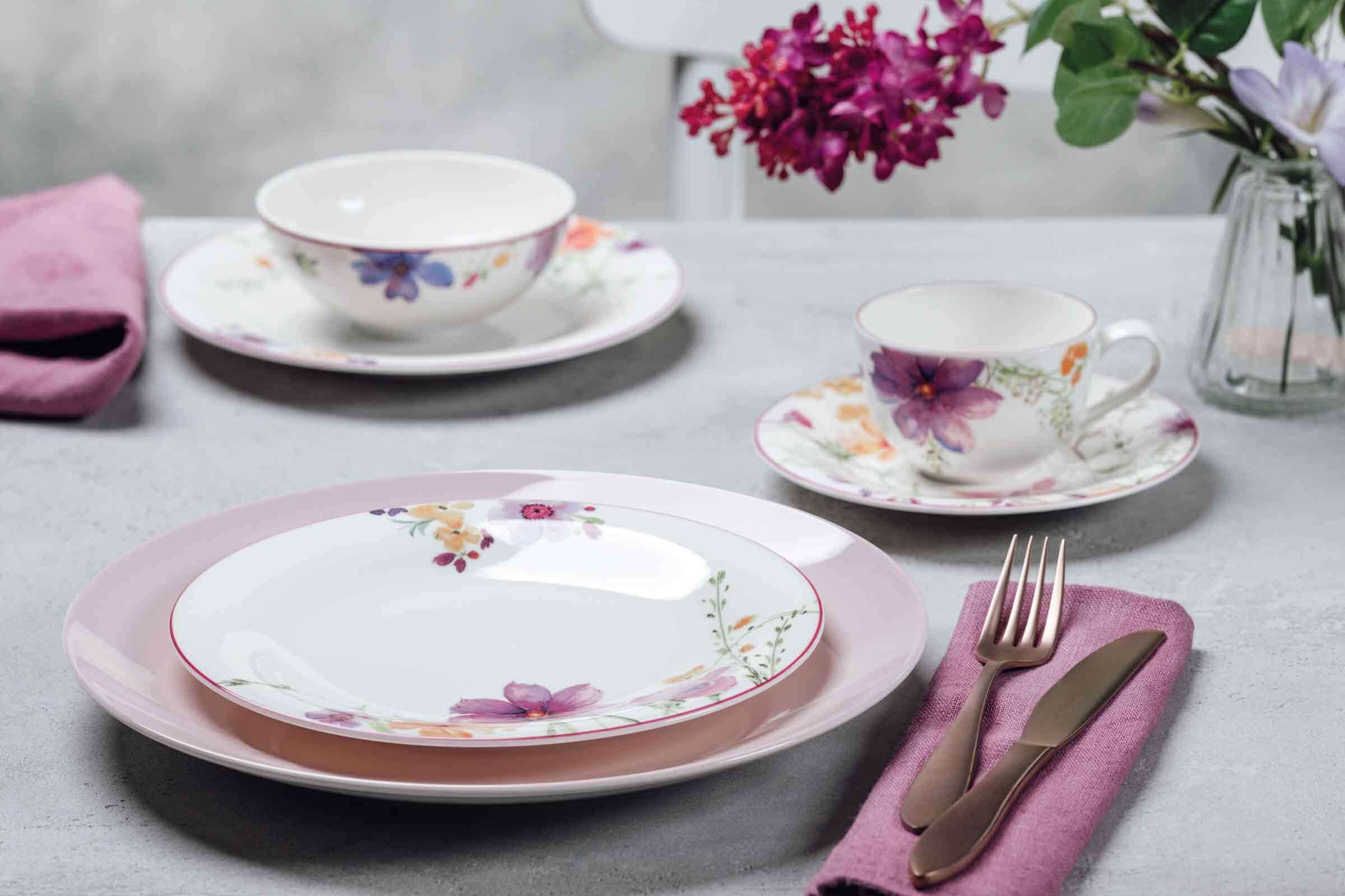 Villeroy & Boch Geschirr-Set »Geschirr-Set Mariefleur Basic 30er Set bunt« Spülmaschinengeeignet, Mikrowellenfest