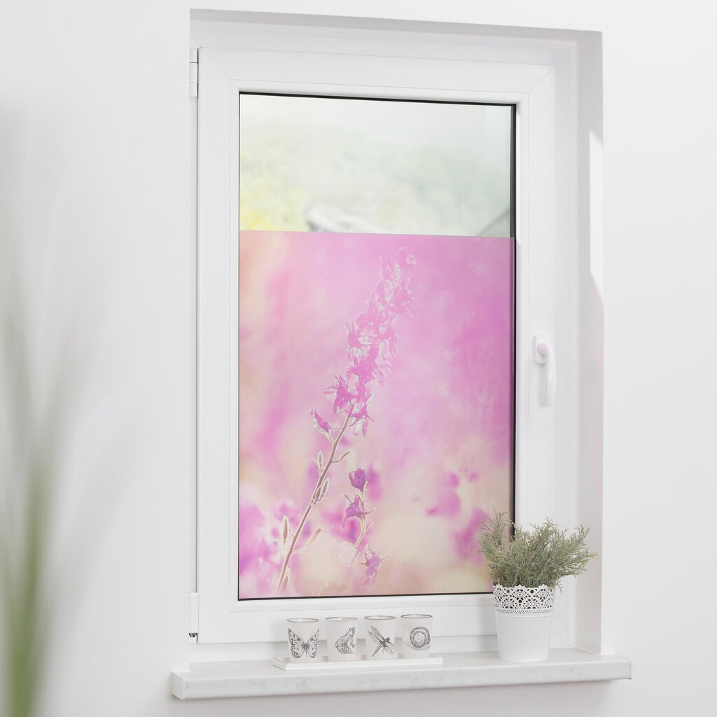 LICHTBLICK ORIGINAL Fensterfolie »Blumenwiese«, 1 St., blickdicht, strukturiertKlebepunkte