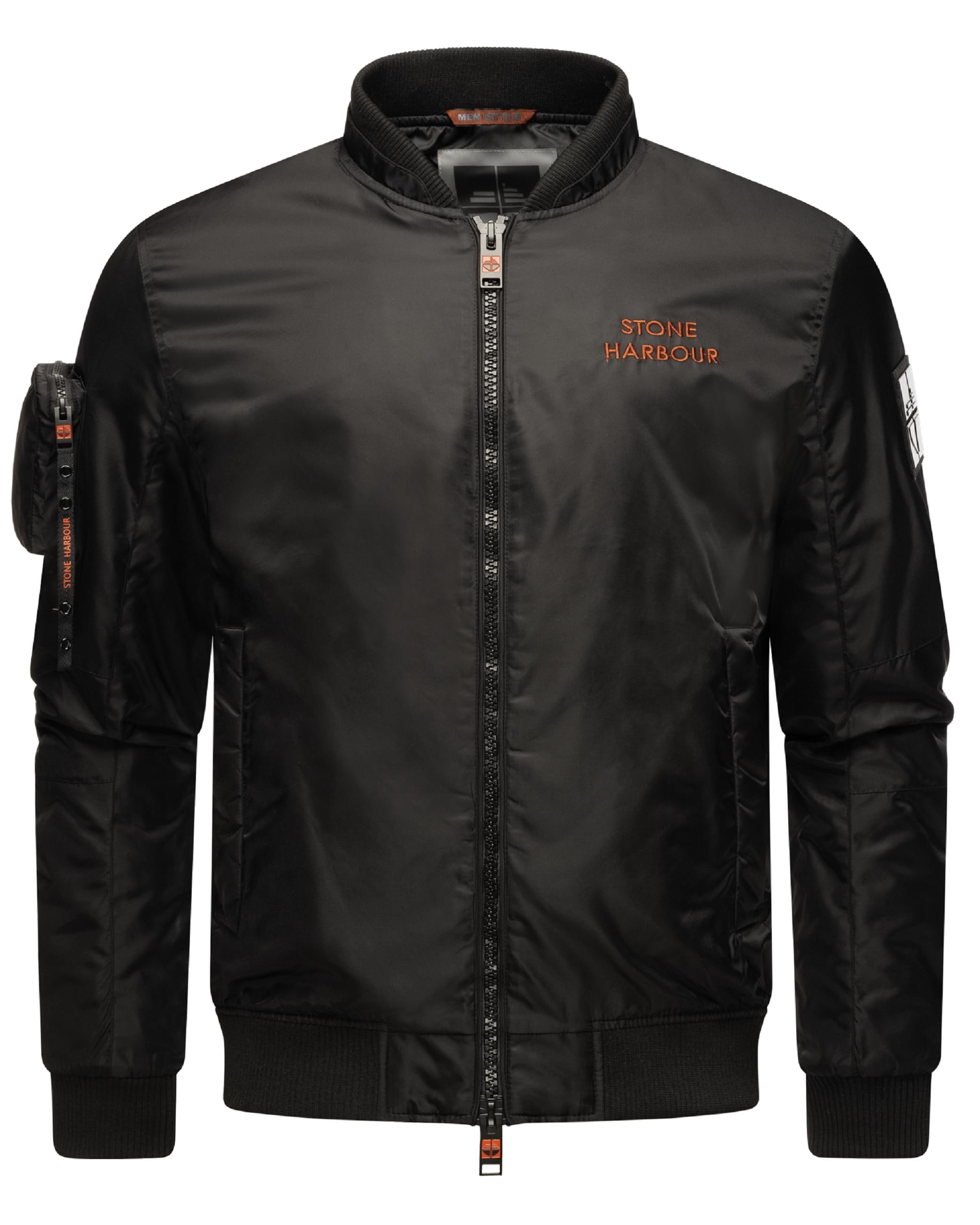 Stone Harbour Bomberjacke »Bomberjacke Berkoo«, ohne Kapuze, Coole Herren Pilotenjacke mit praktischer Ärmeltasche