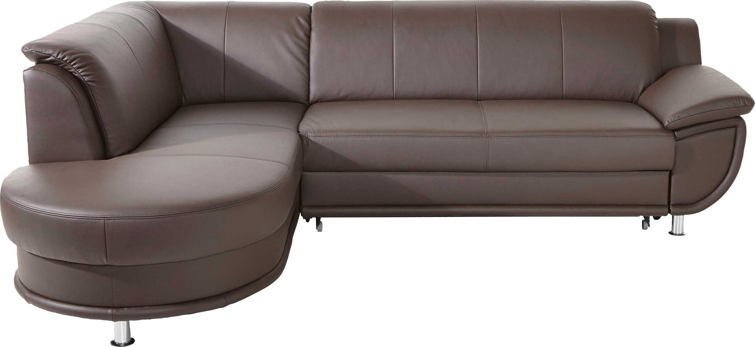 TRENDMANUFAKTUR Ecksofa »Rondo, L-Form«, wahlweise mit Federkern, wahlweise mit Bettfunktion