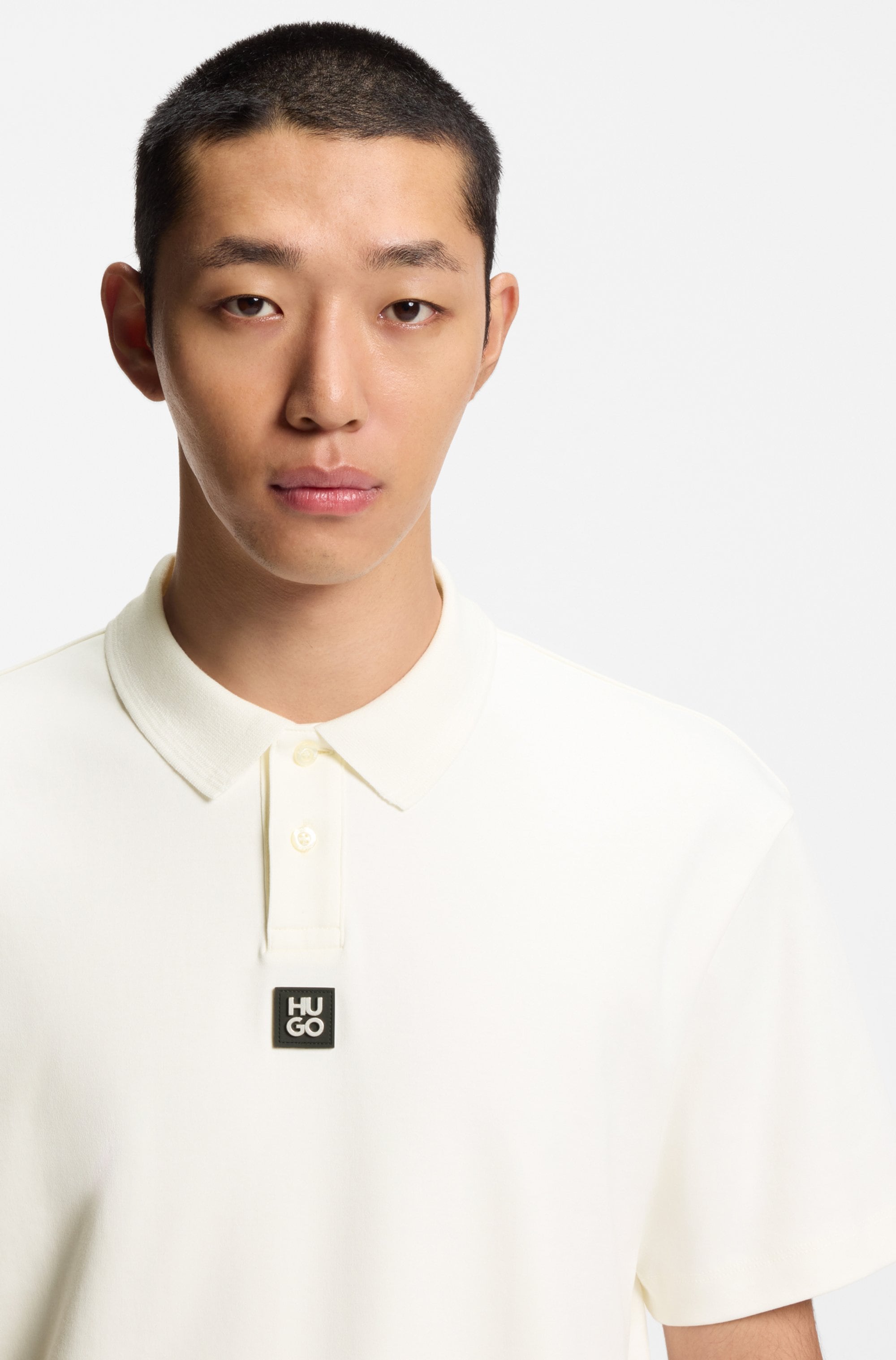 HUGO Poloshirt »Deabono_D Metal Logo« Regular Fit , Premium Interlock Cotton