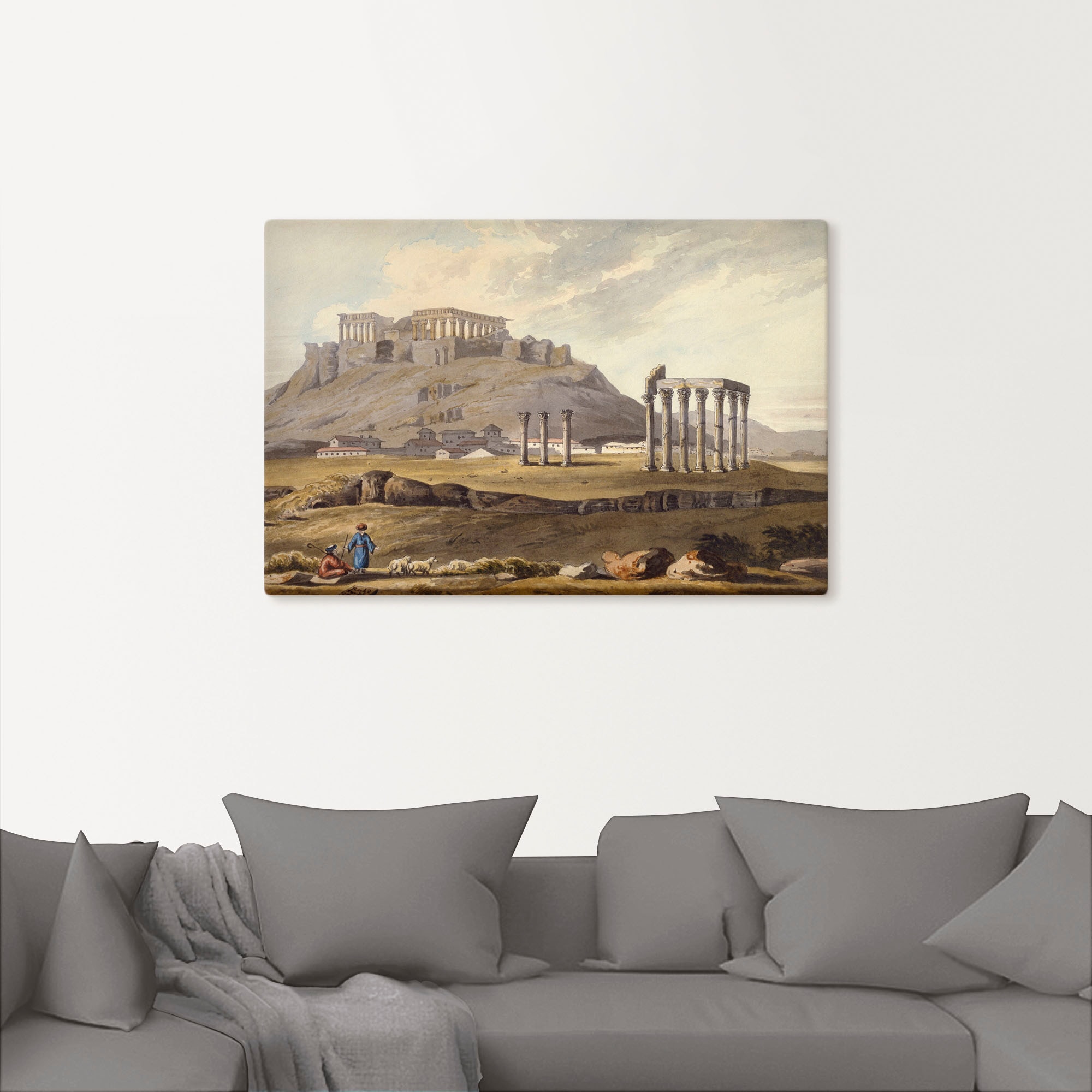 Artland Leinwandbild »Der Tempel des olympischen Zeus«, Gebäude, (1 St.), auf Keilrahmen gespannt