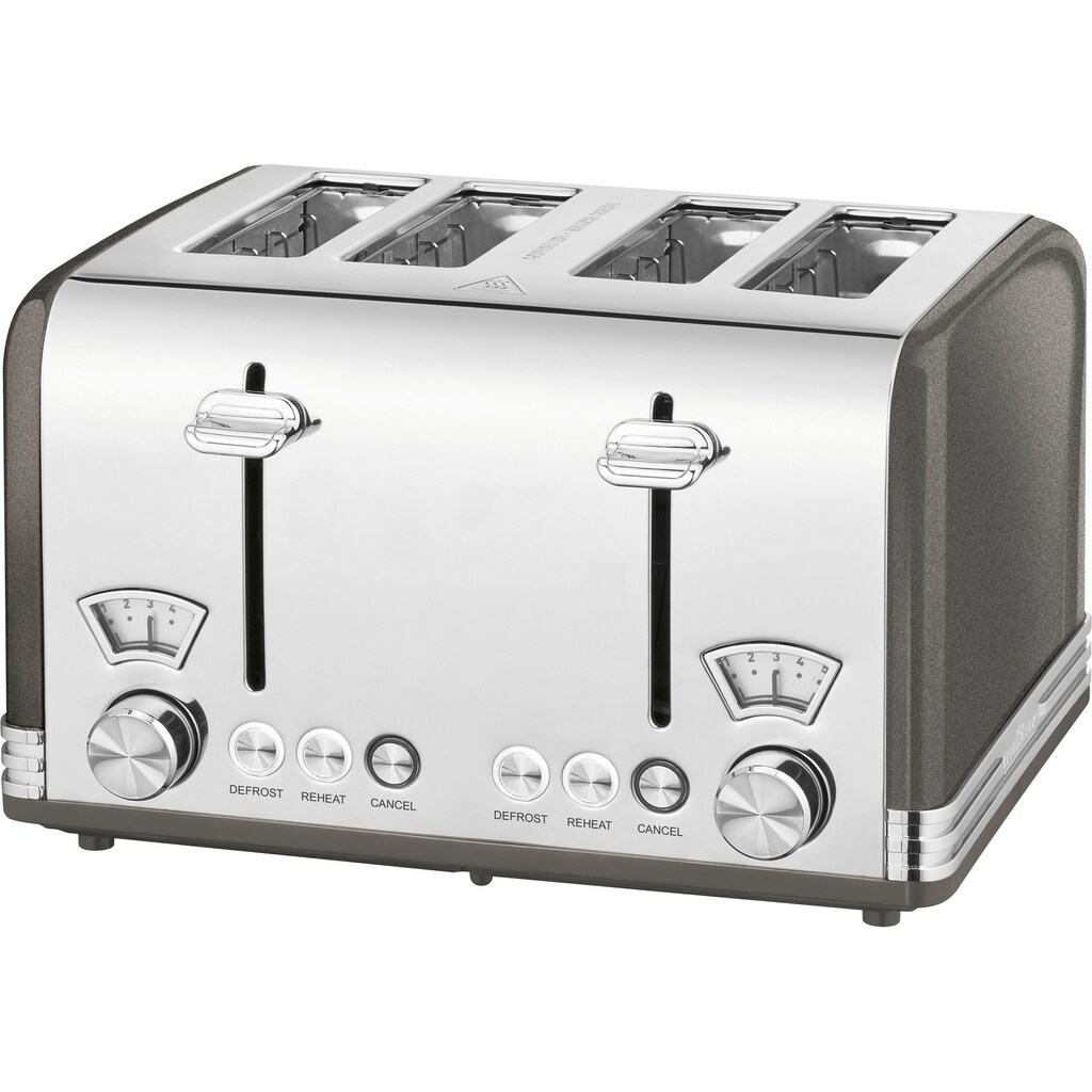 ProfiCook 2-in-1-Toaster »PC-TA 1194 anthrazit«, 4 lange Schlitze, für 4 Scheiben, 1630 W