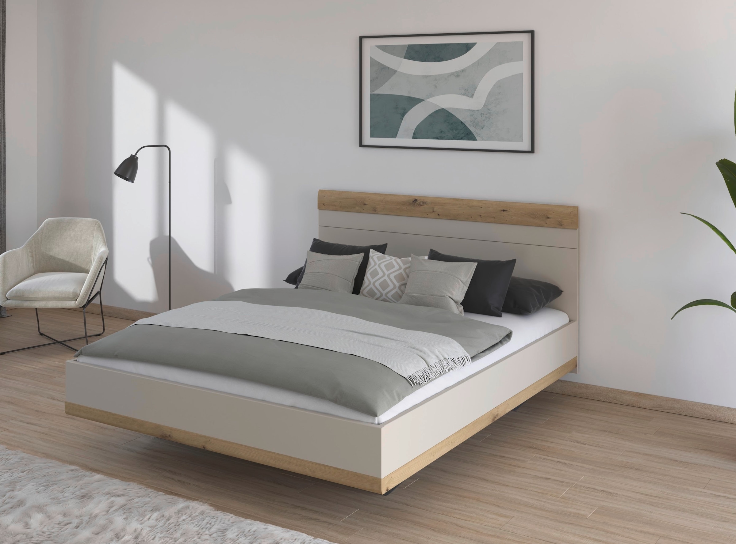 rauch Futonbett »Bett Doppelbett Holzbett SAJO« mit Farb-Absetzungen in komfortabler Sitzhöhe MADE IN GERMANY