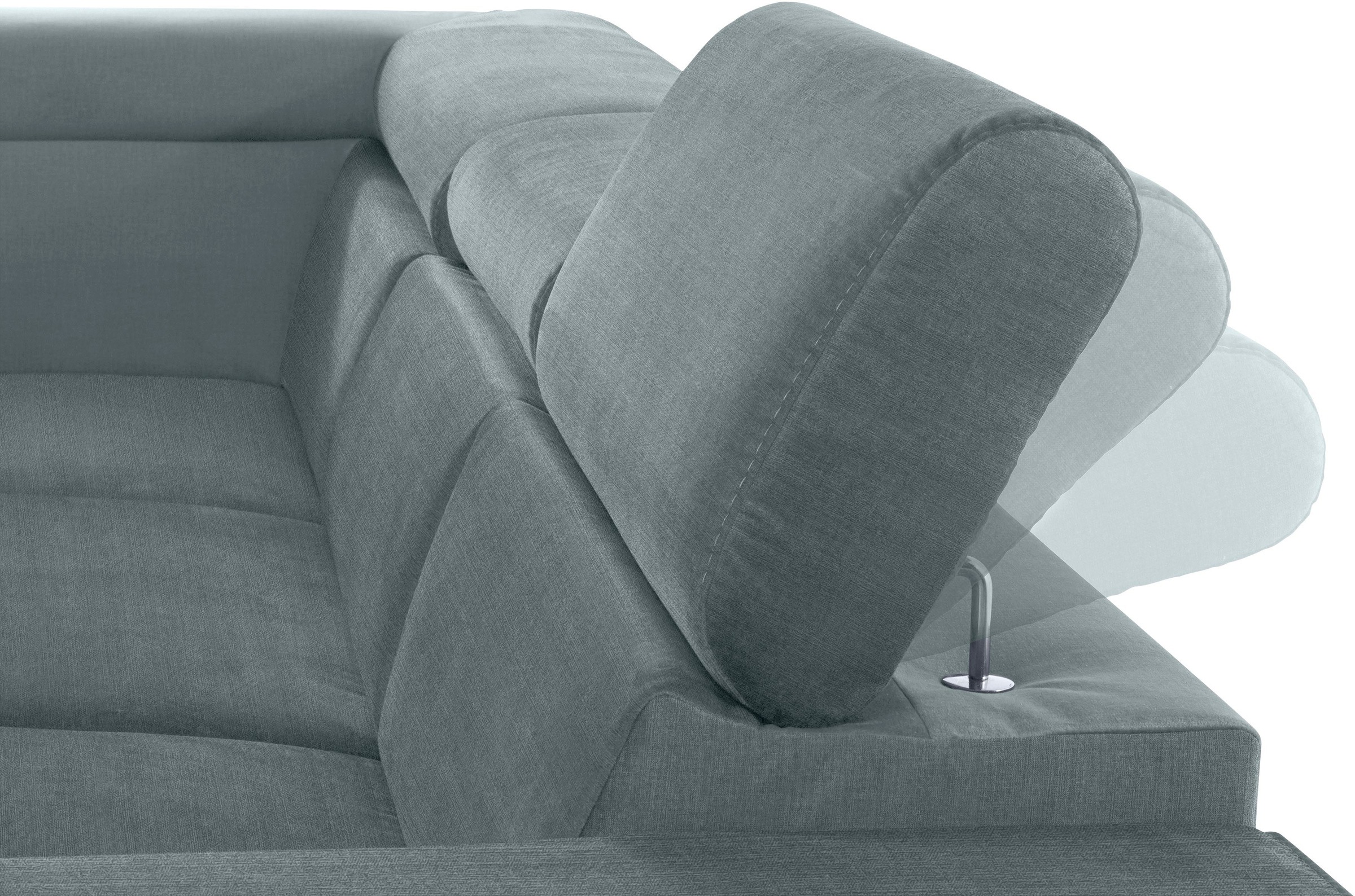 COTTA Polstergarnitur »Morven L-Form«, (Set), Set bestehend aus: Ecksofa mit Kopfteilverstellung & Hocker