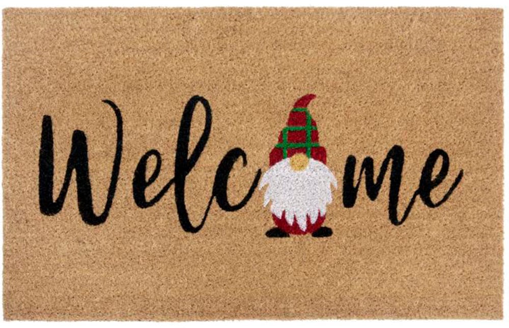 Fußmatte »Kokos Welcome Gnome«, rechteckig, Weihnachten, Schmutzfangmatte, Outdoor,...