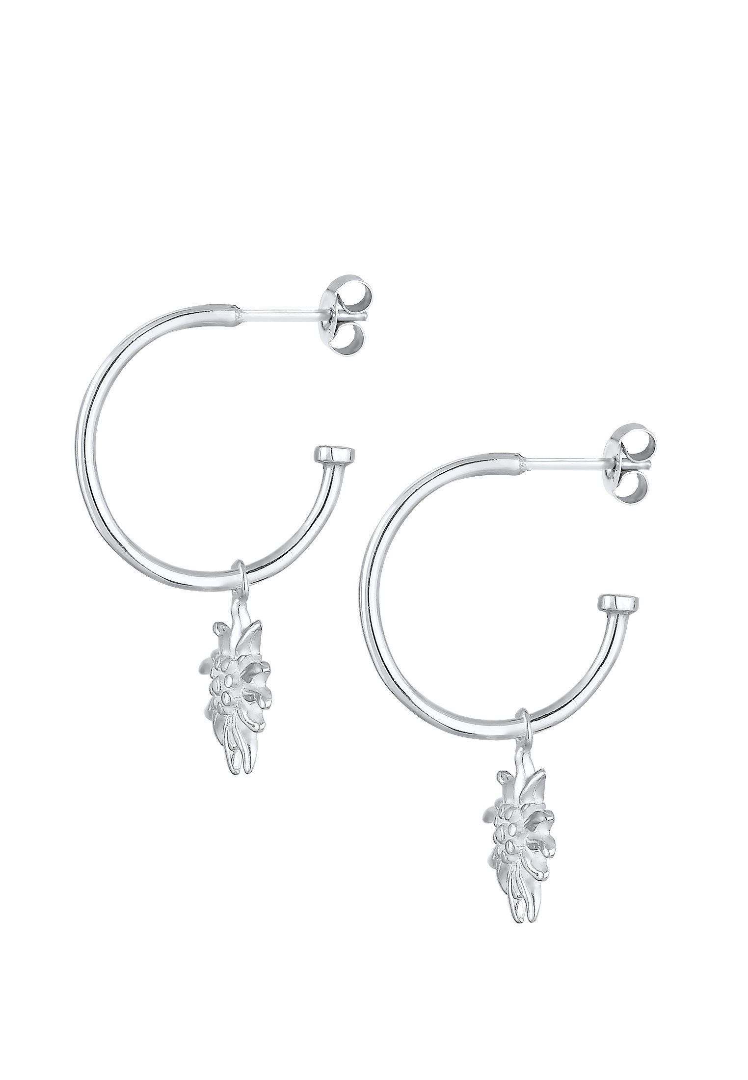 Elli Paar Creolen »Ohrringe Creole Edelweiss 925 Sterling Silver«