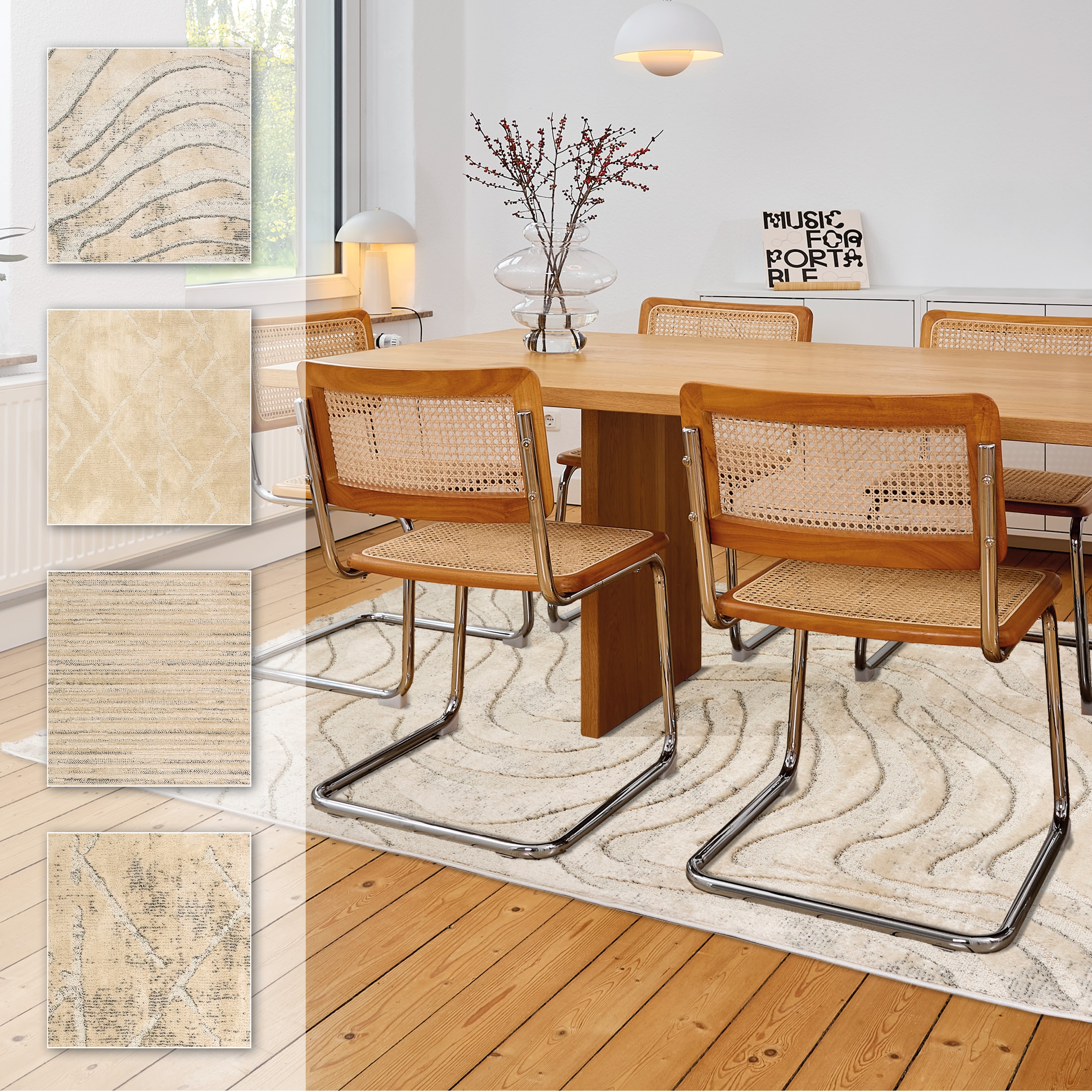 ASTRA Teppich »Lou 251«, rechteckig, 10 mm Höhe, Hoch Tief Struktur, Kurzflor, Wohnzimmer, Schlafzimmer