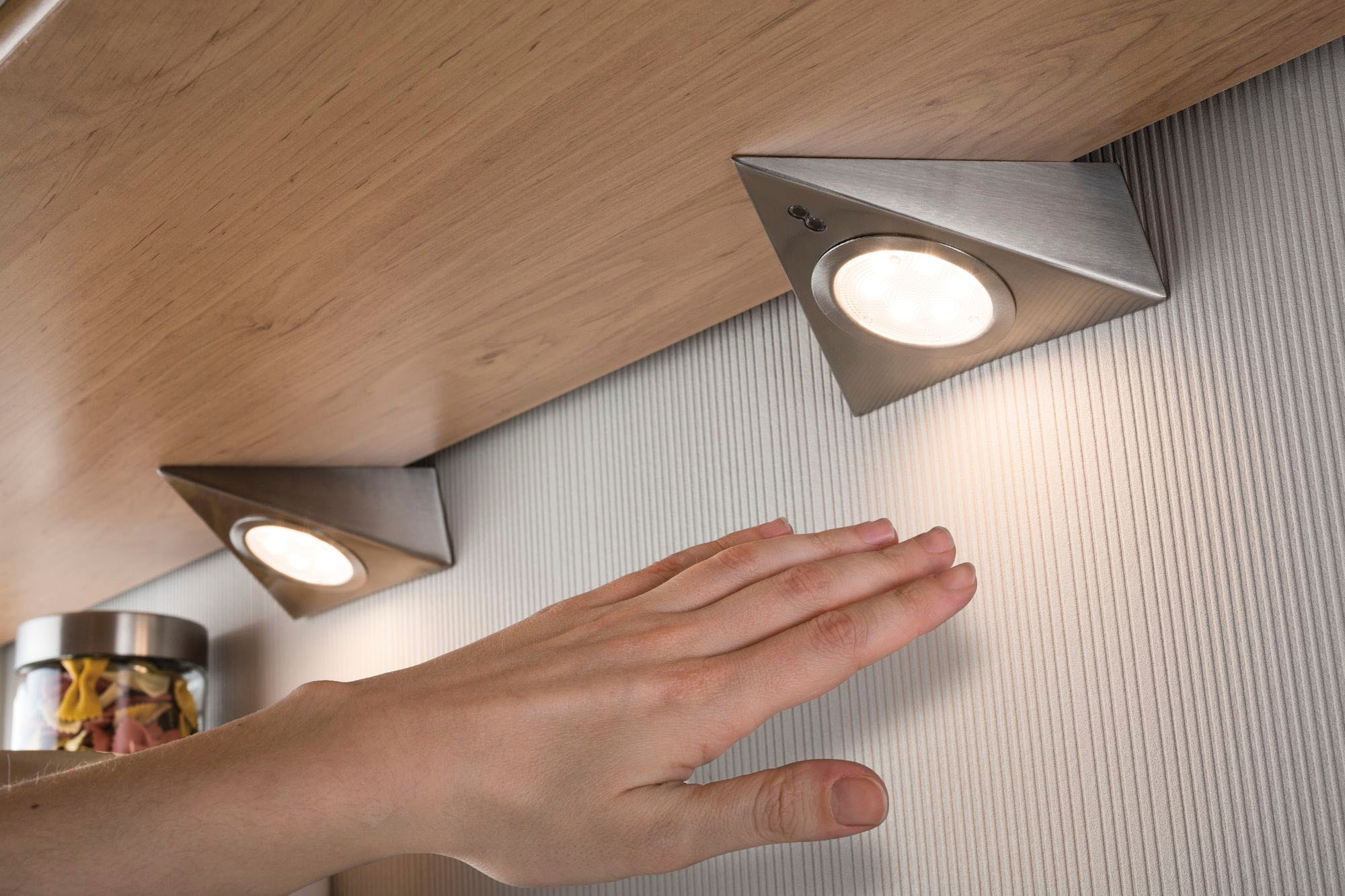Paulmann Unterschrankleuchte »Möbel Aufbauleuchte LED mit Näherungssensor inkl. LED-Modul 3x2,8W«, 3 flammig, 3er-Set inkl. LED-Modul 3x2,8W