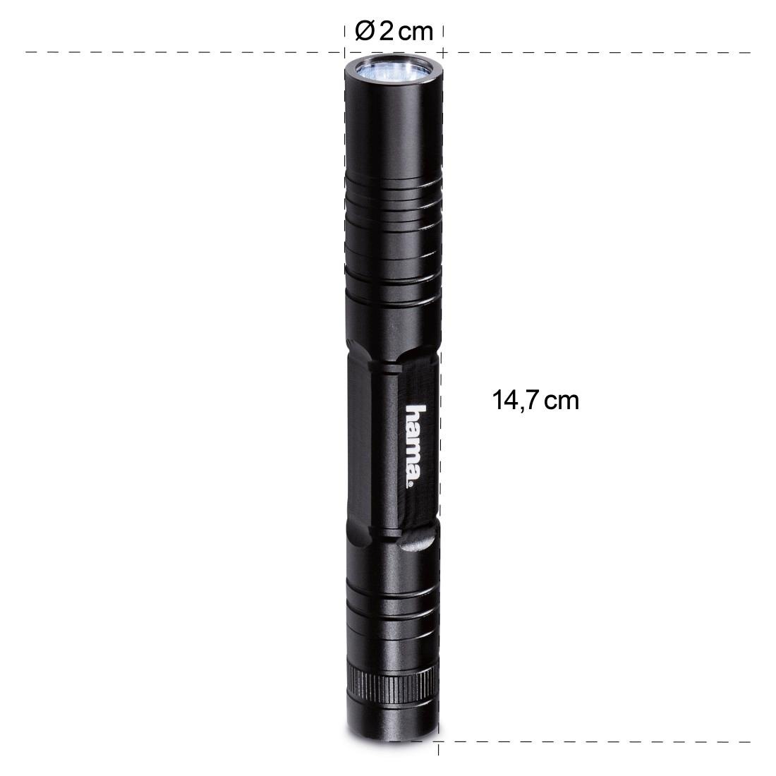 Hama LED Taschenlampe »LED-Taschenlampe "Regular R-147", Schwarz Taschenlampe«, - Max. Lumen: 100
- Anzahl Batterien: 2
- Batterietyp: AA Mignon