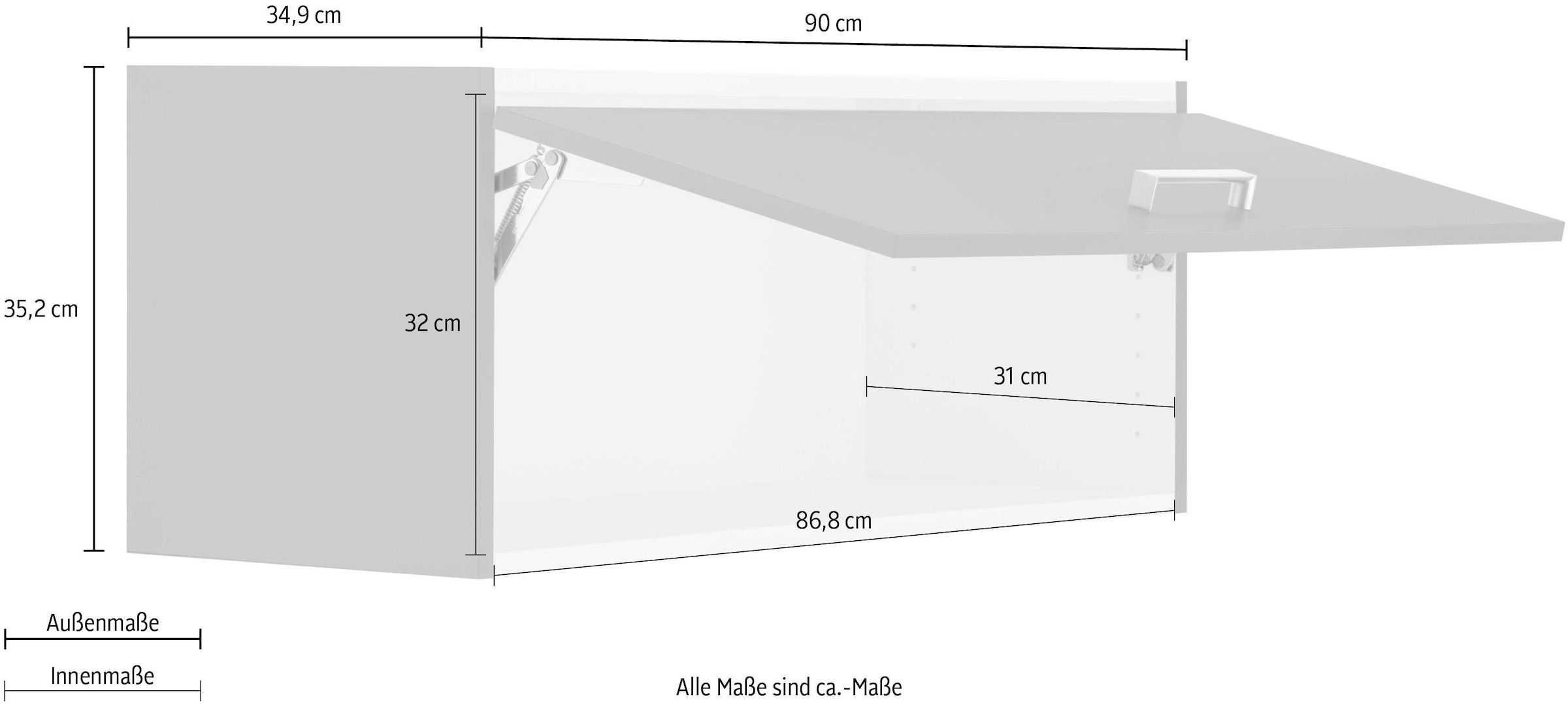 OPTIFIT Klapphängeschrank »Parma«, Breite 90 cm