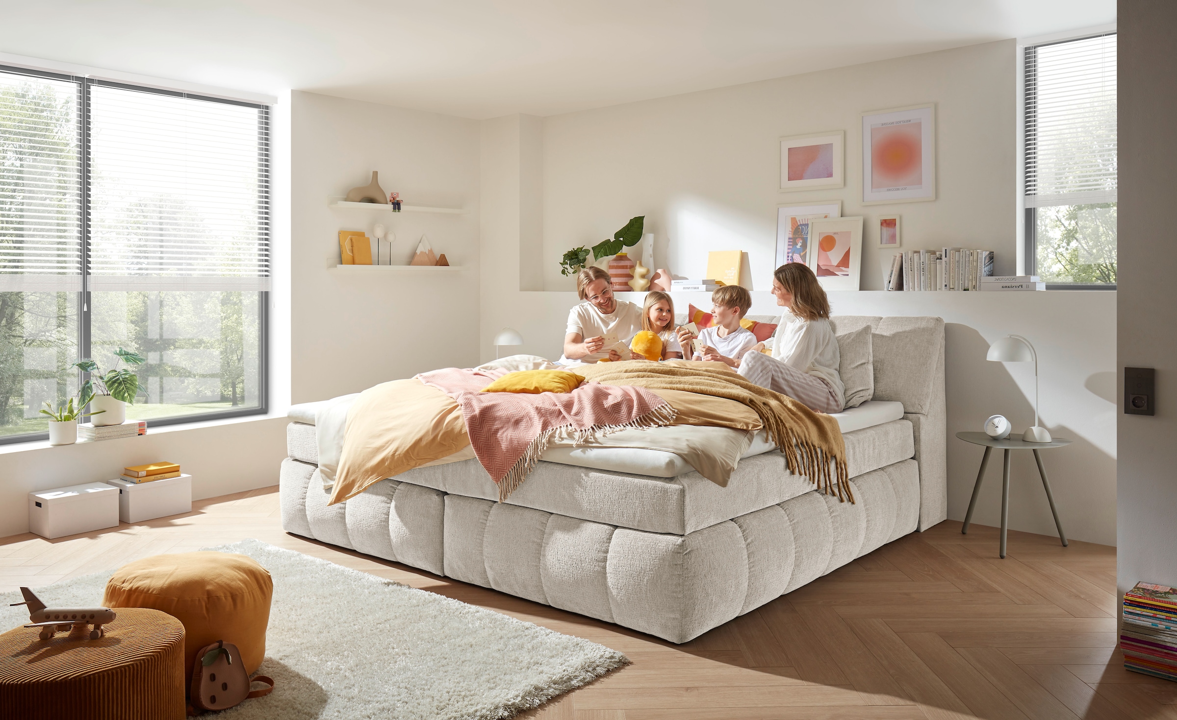 ED EXCITING DESIGN Boxspringbett »Elkford, Familienbett in der Größe 240x200cm«