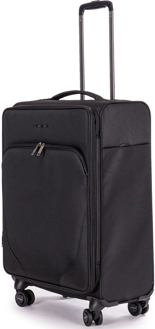 Stratic Weichgepäck-Trolley »Mix M, black«, 4 Rollen, Reisekoffer Reisegepäck Aufgabegepäck TSA-Zahlenschloss