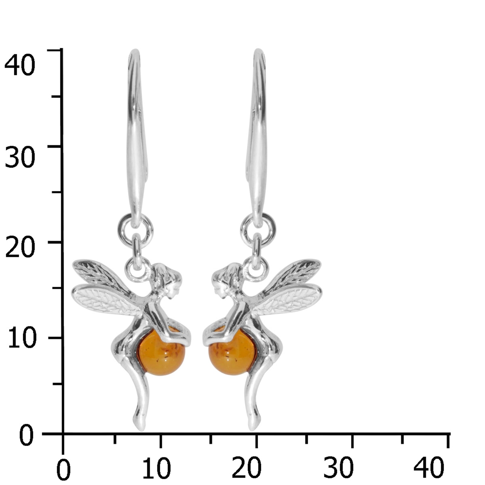 OSTSEE-SCHMUCK Paar Ohrhänger »- Elfe - Silber 925/000 - Bernstein«