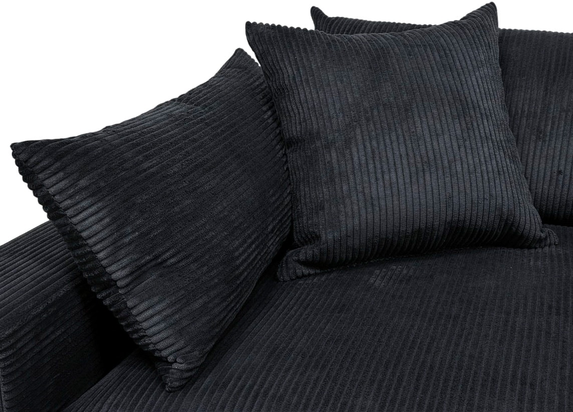 OTTO home Ecksofa »Cosy Lounge L-Form, Breite 268 cm« Mega-Sofa mit Cordstoff bezogen, mit Federkern & 5 Zierkissen