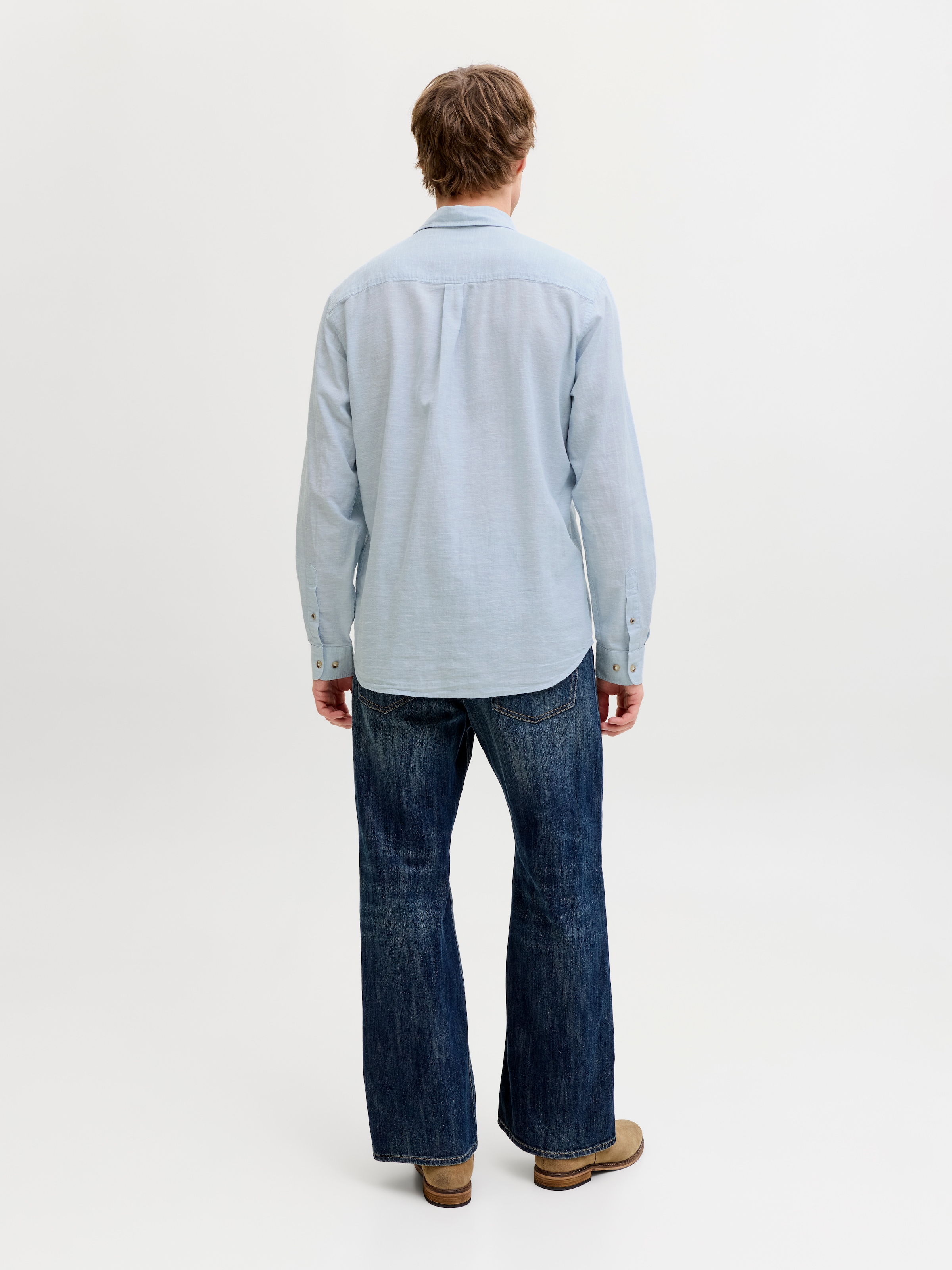 Jack & Jones Langarmhemd »JJESUMMER LINEN BLEND SHIRT L/S SN« Baumwollmischung, regular fit