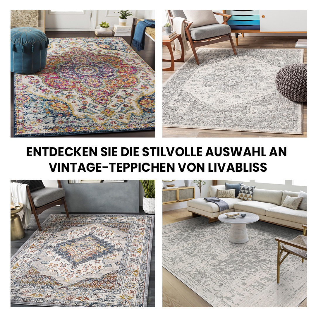 Livabliss Teppich »TAMPA«, rechteckig, 13 mm Höhe, Vintage Orientteppich, Traditional Kurzflor Boho Wohnzimmerteppich