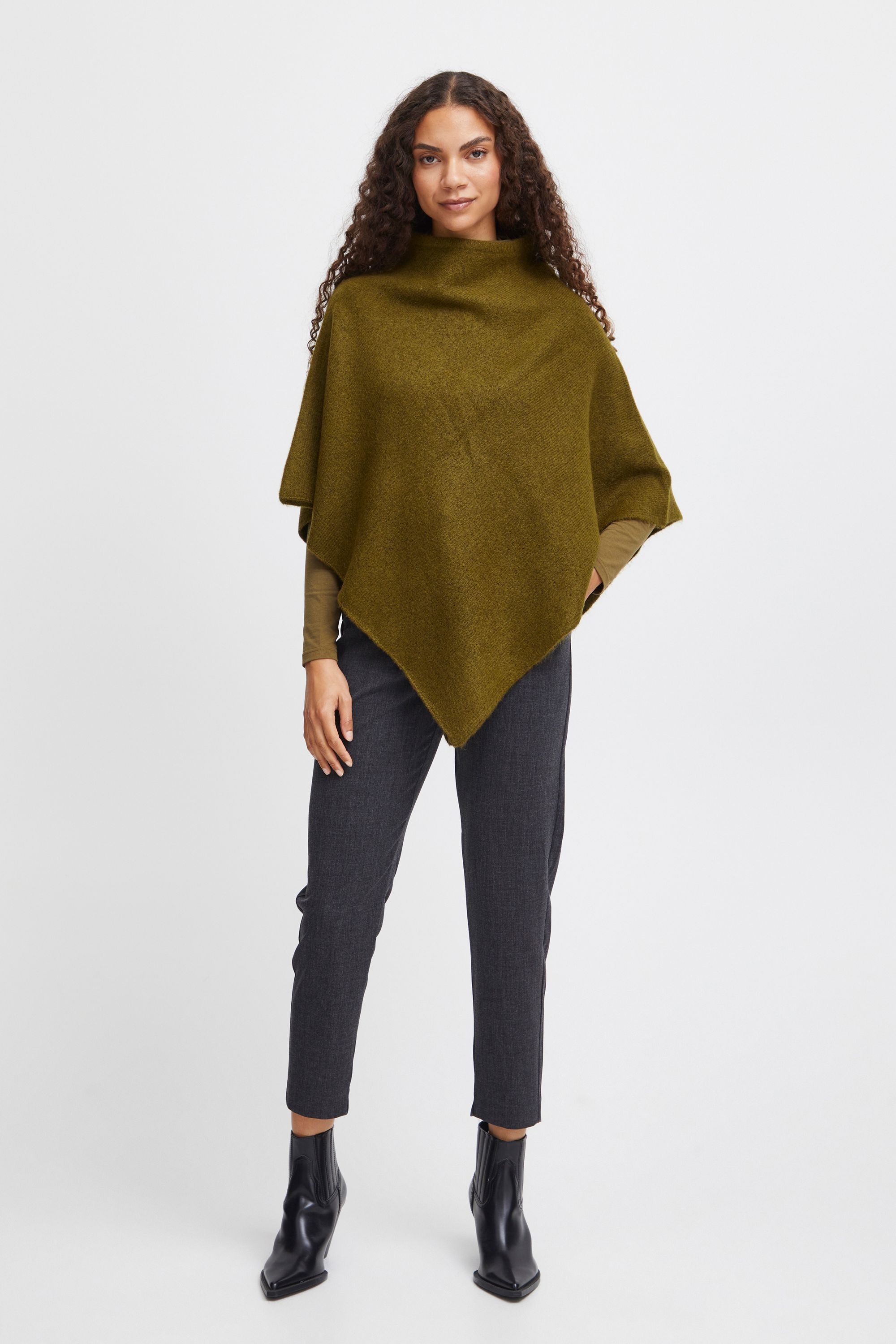 b.young Strickpullover »Strickpullover BYVIKSI PONCHO 2 -«
