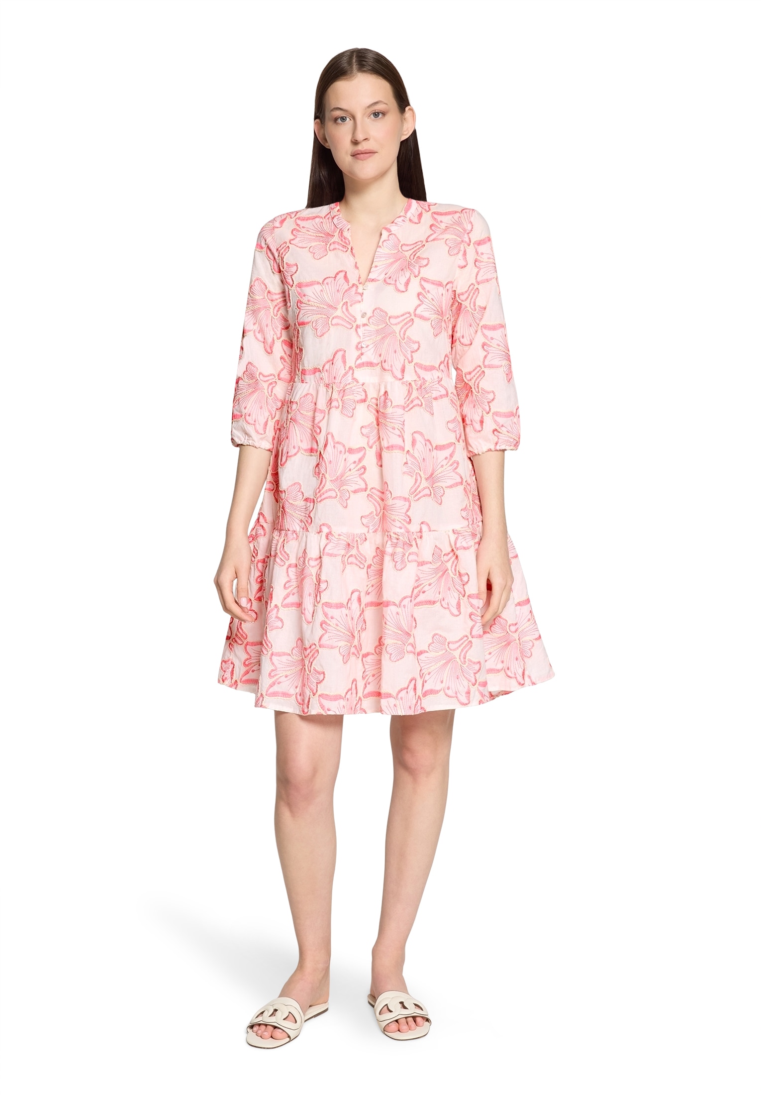 Betty&Co Midikleid »Stufenkleid mit Stickerei«