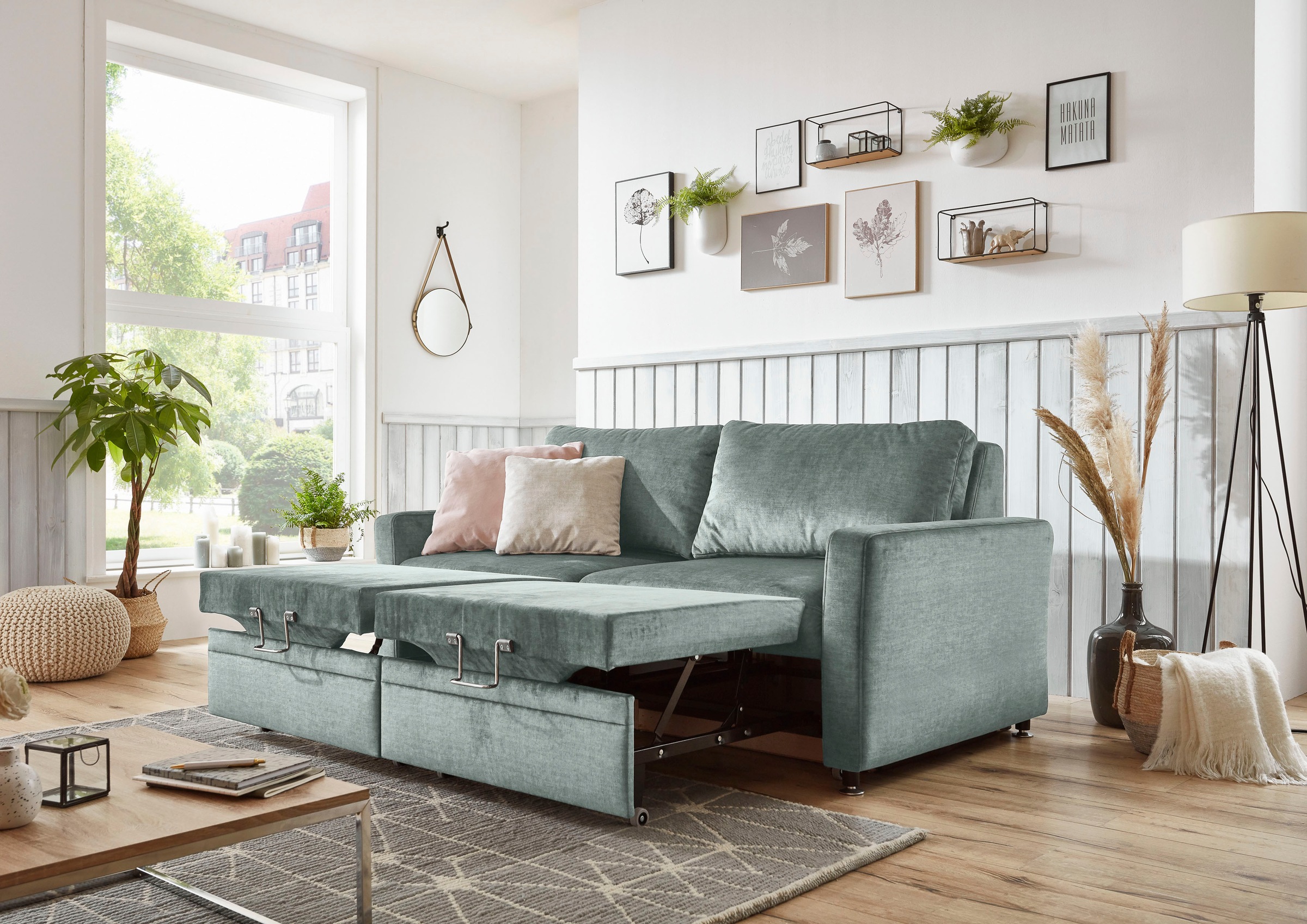 Die PlanBar Schlafsofa »MP-PD19021« mit Längsschläferfunktion 80 bzw. 160x210 cm