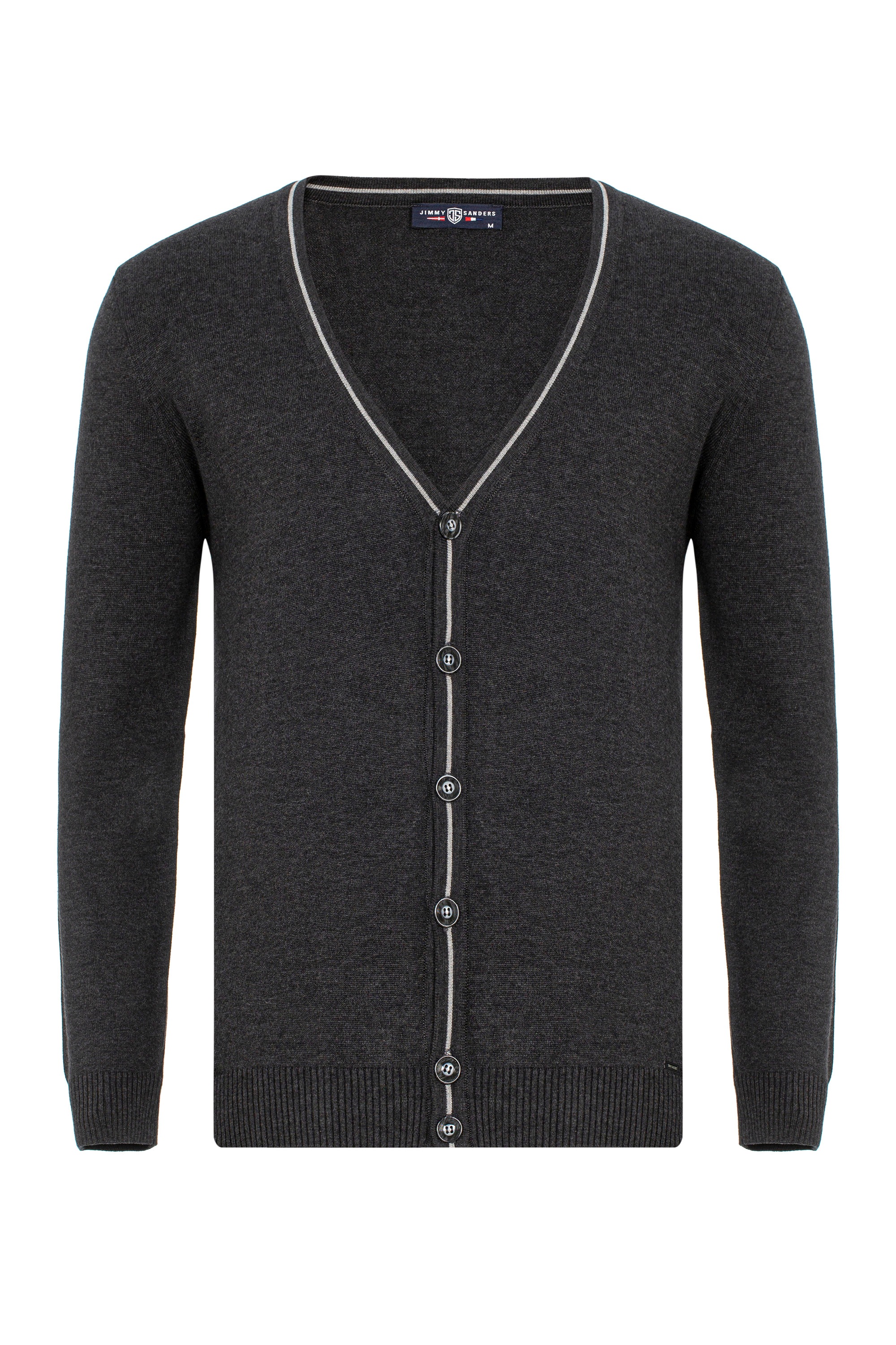 Jimmy Sanders Cardigan, Fidero aus unifarbenem Stoff