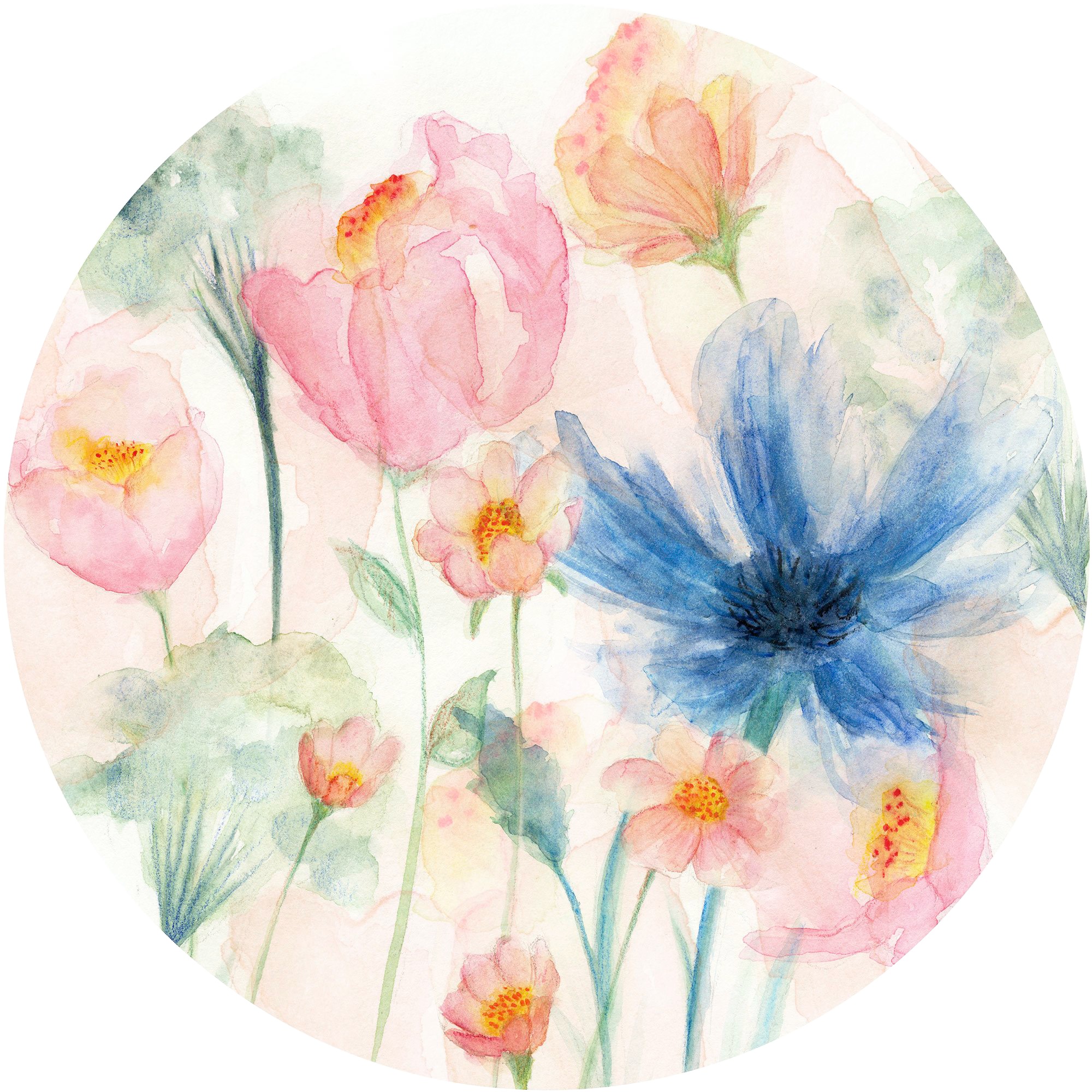 Komar Fototapete »May«, Comic-botanisch, 125 x 125 cm