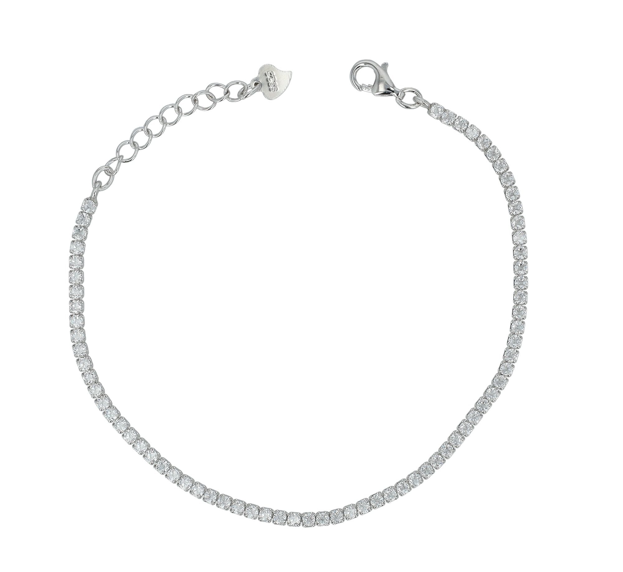 Adelia´s Armband »Damen Armband aus 925 Silber mit Zirkonia 17 cm«