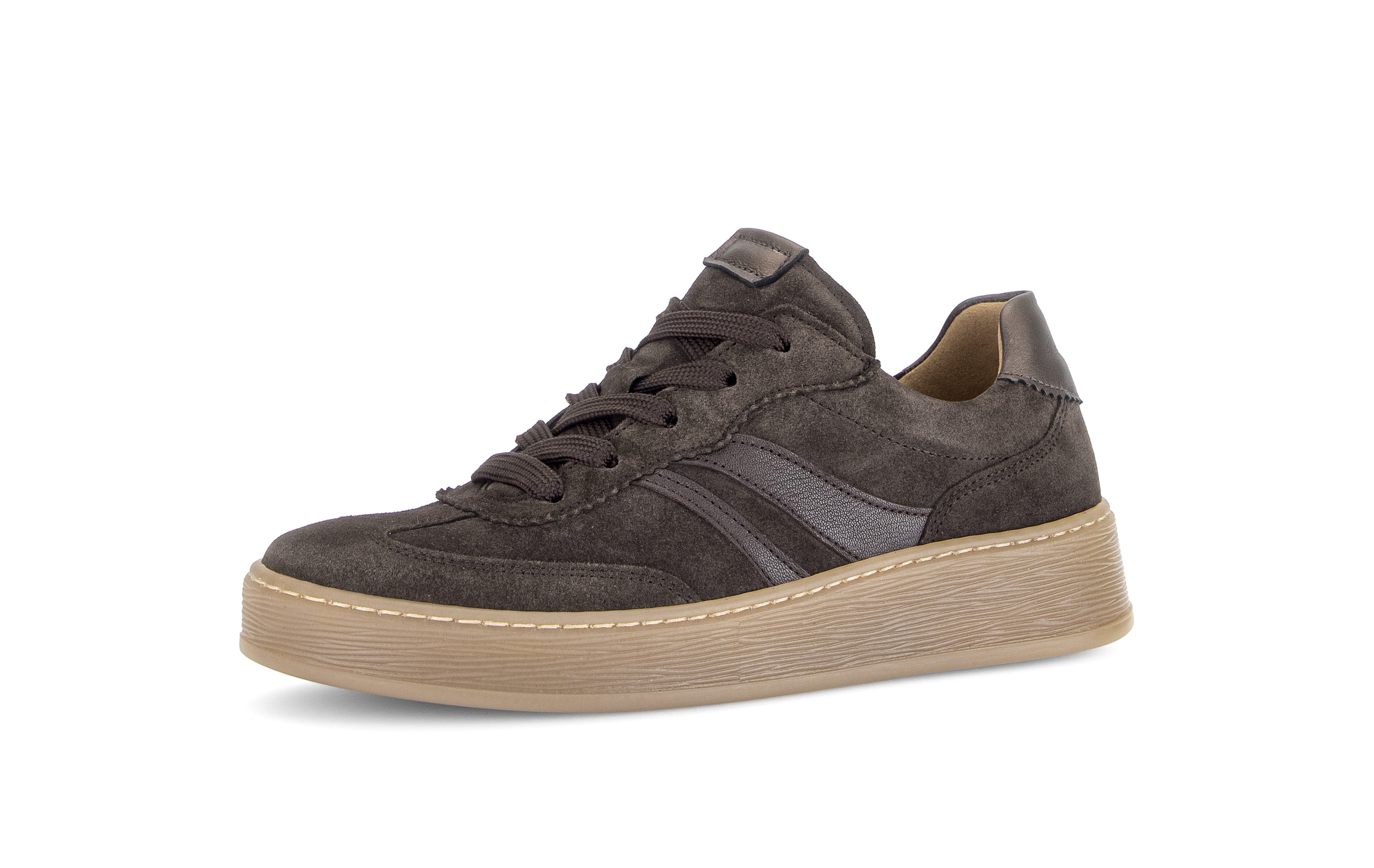 Gabor Sneaker  Freizeitschuh, Halbschuh, Schnürer mit Kontrastbesatz, Weite G (=weit)