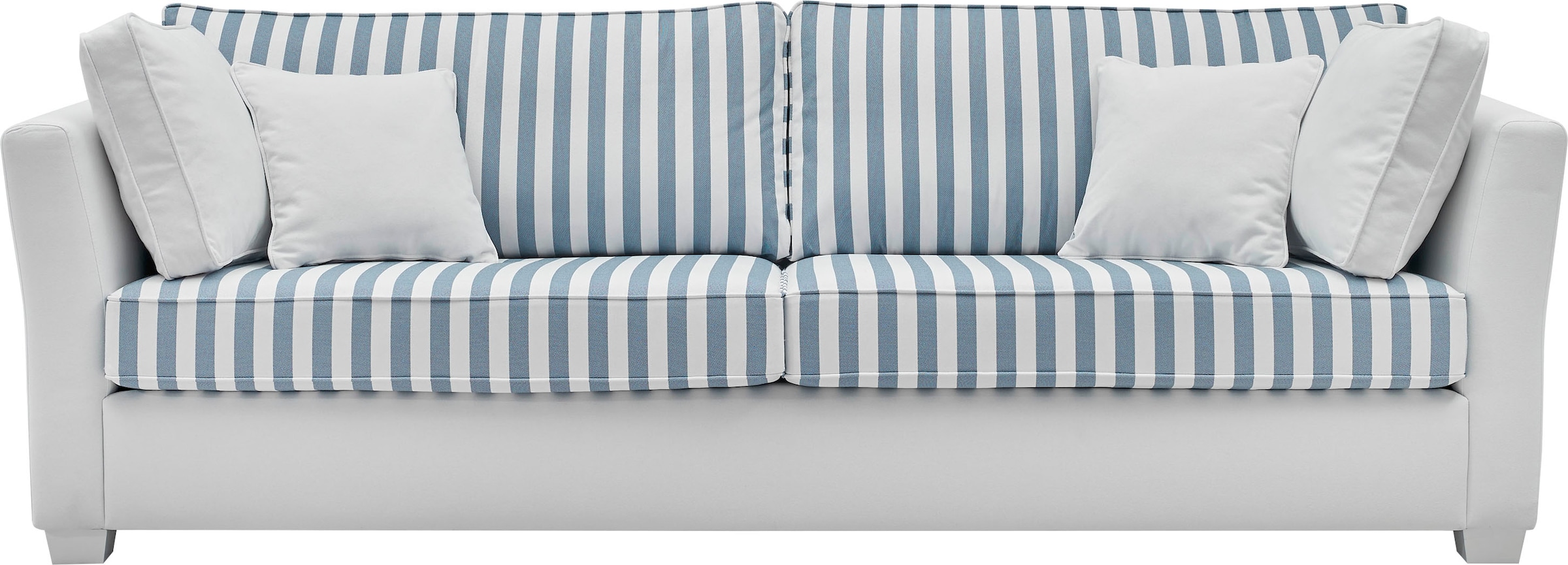 Home affaire 3-Sitzer »CALIFORNIA«, maritimer Landhausstil, in 3Breiten, mit Holzfüßen Weiß lackiert