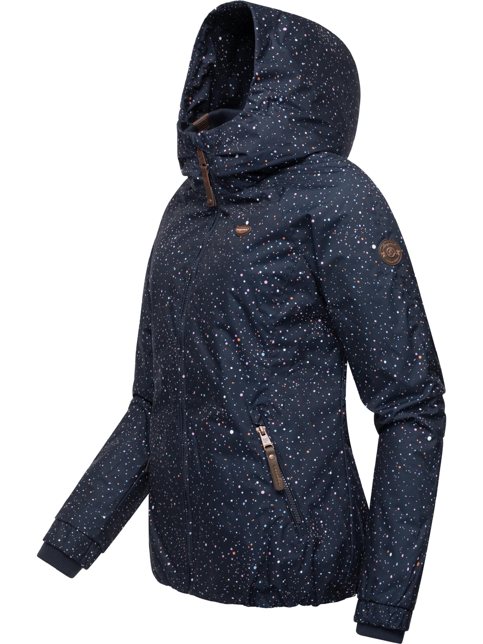Ragwear Winterjacke »Winterjacke Dizzie Print«, mit Kapuze, Gemusterte Damen Jacke für kalte Tage