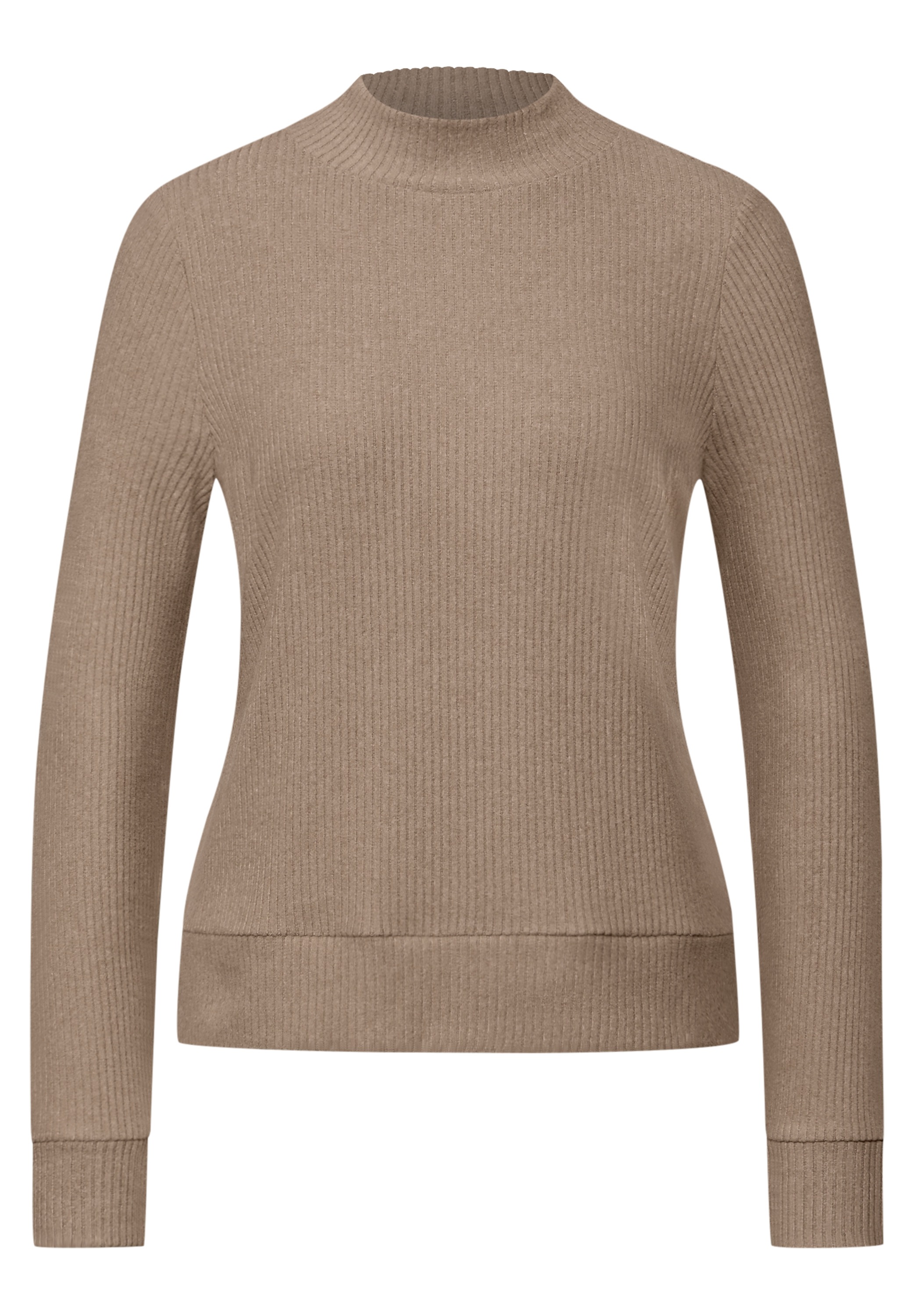 STREET ONE Langarmshirt in Ripp-Optik