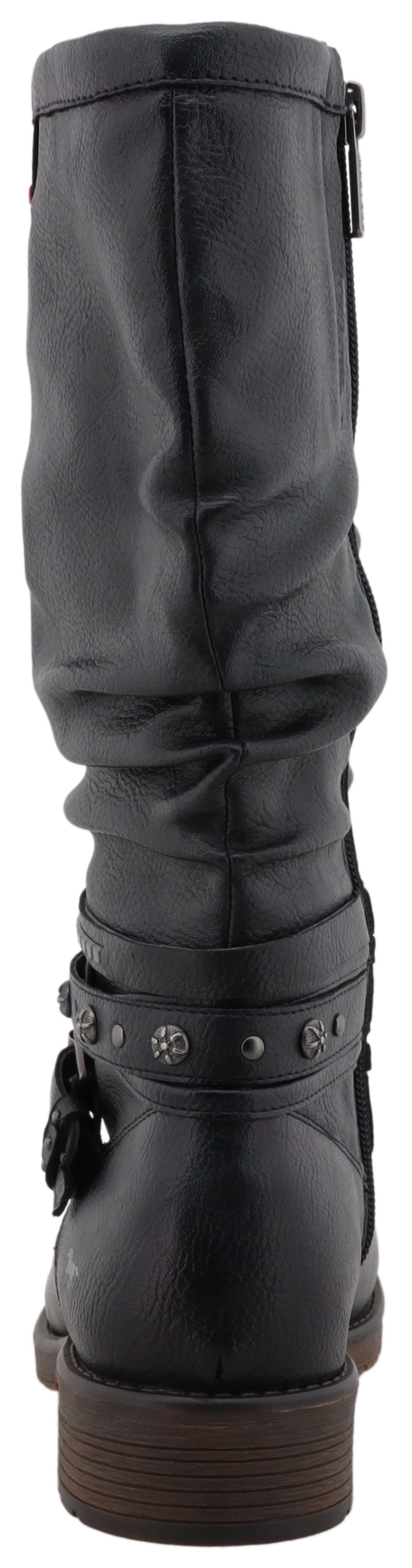 Mustang Shoes Winterstiefel »Elfi«  Stiefel mit Zierriemchen und Blockabsatz