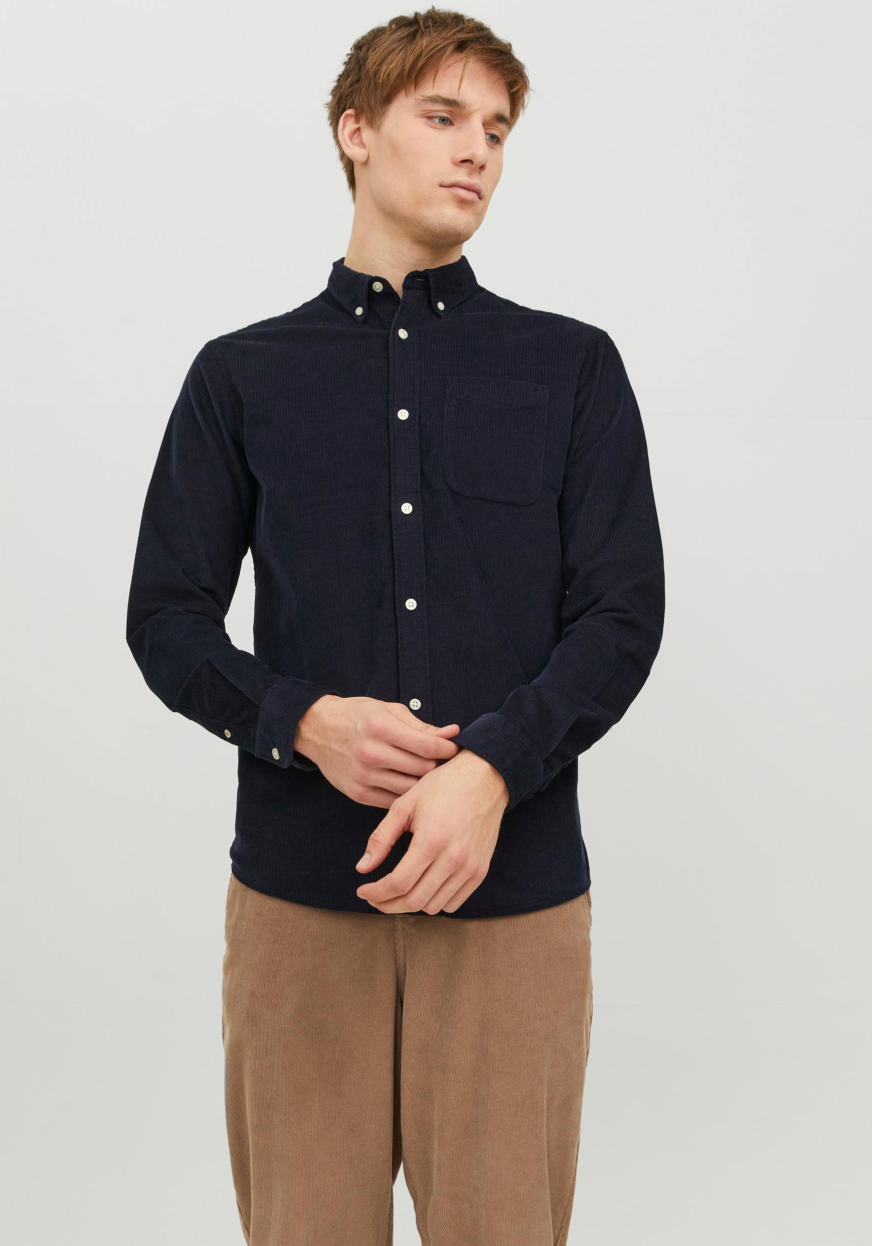 Langarmhemd »JJECLASSIC CORD SHIRT LS SN«, aus Cord