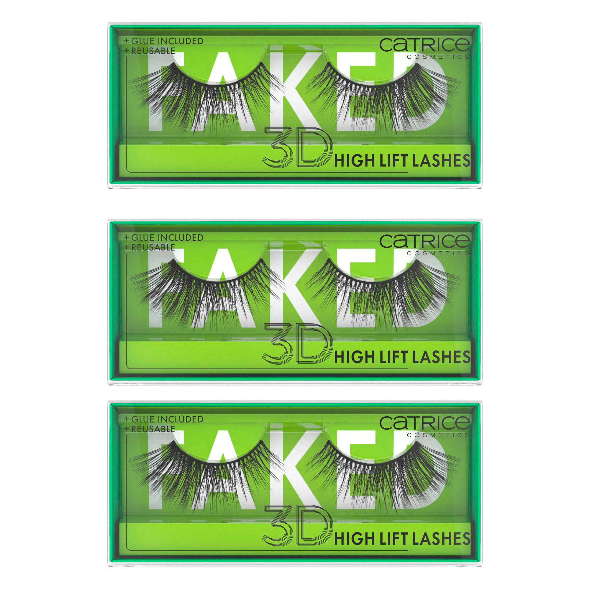 Catrice Bandwimpern »Faked 3/4 Pre-Cut Lashes«, (Set, 3 tlg.), mit natürlichem Effekt