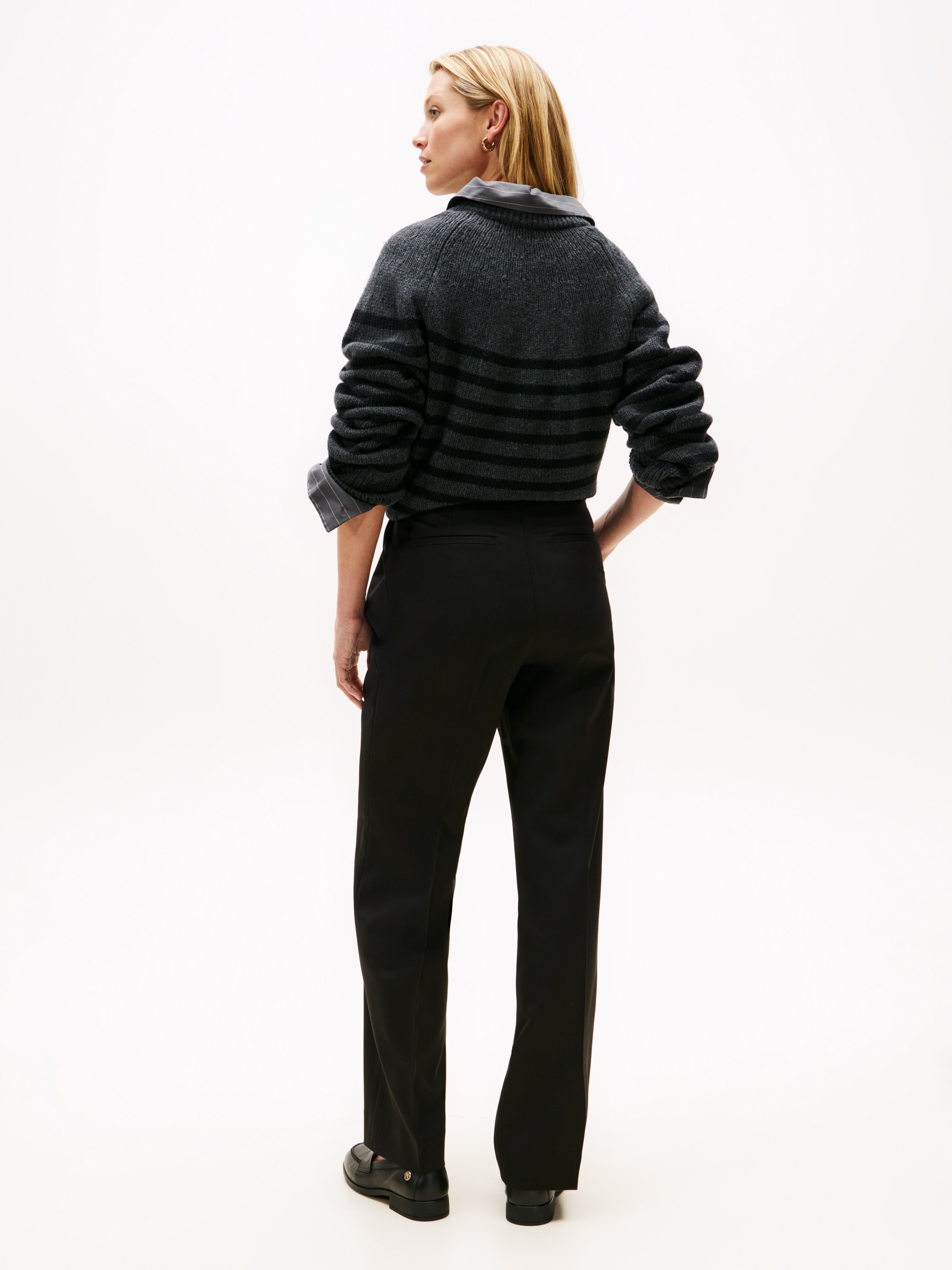 Tommy Hilfiger Anzughose »TIMELESS WOOL RLXD STRT PANT«, mit Wolle