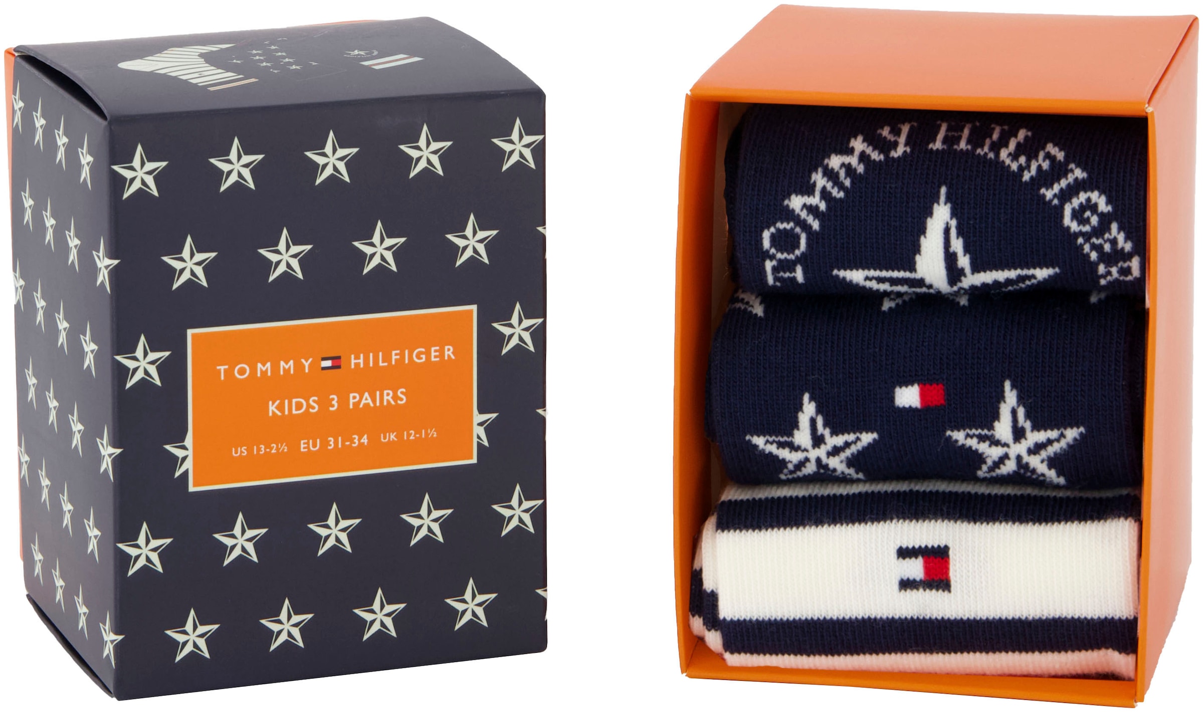 Tommy Hilfiger Socken, (3 Paar), mit auffälliger Musterung