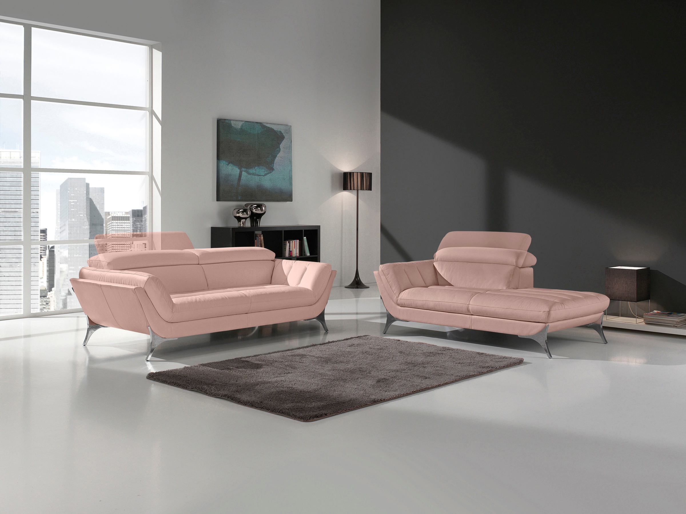 Egoitaliano Recamiere »Sueli, extravagantes Design und erstklassiger Sitzkomfort«, Solitärmöbel, hochwertiger Lederbezug, inklusive Kopfteilverstellung