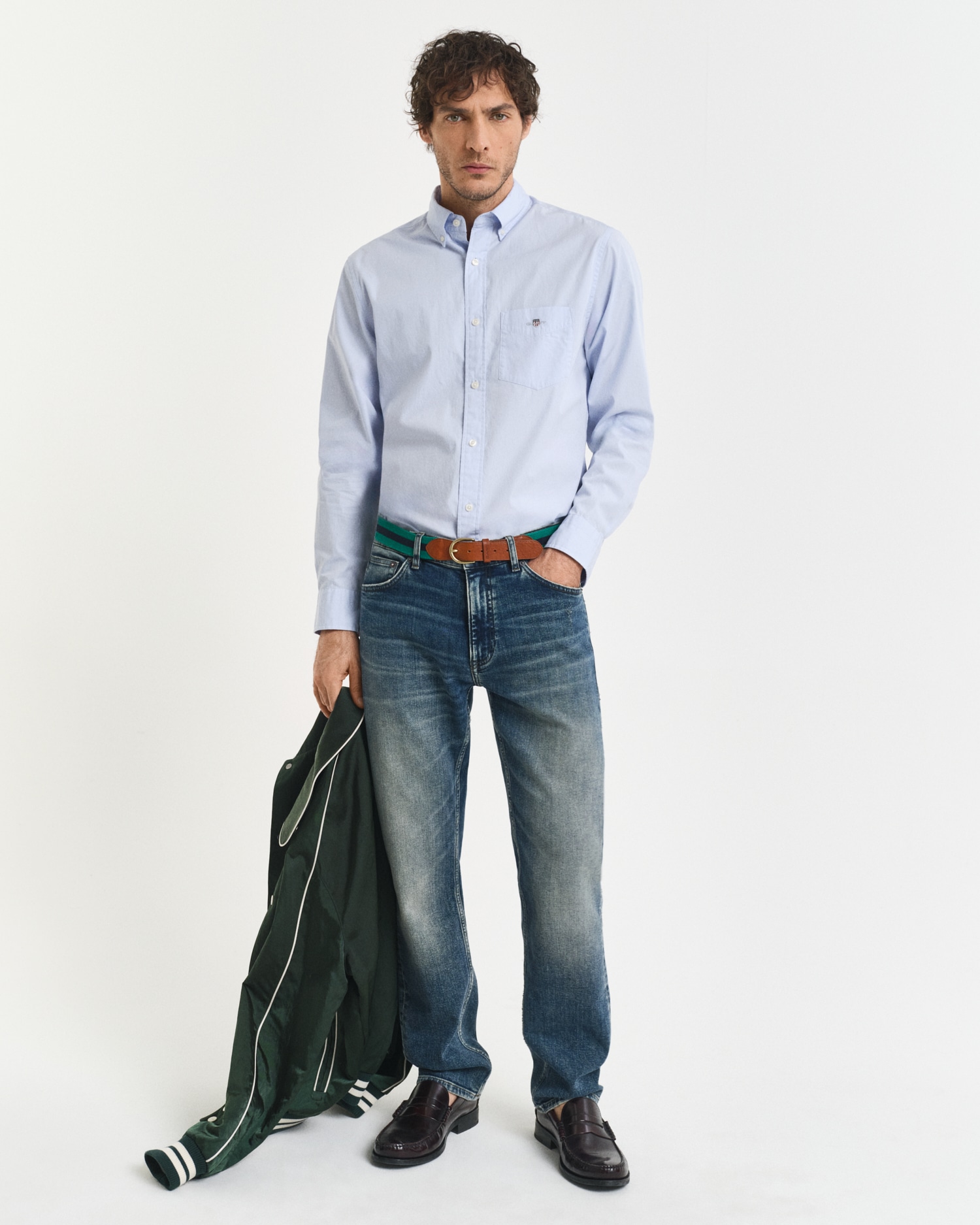 Gant Langarmhemd »Regular Fit Popeline Hemd leicht strapazierfähig pflegeleicht« mit Label Stickerei auf der Brusttasche