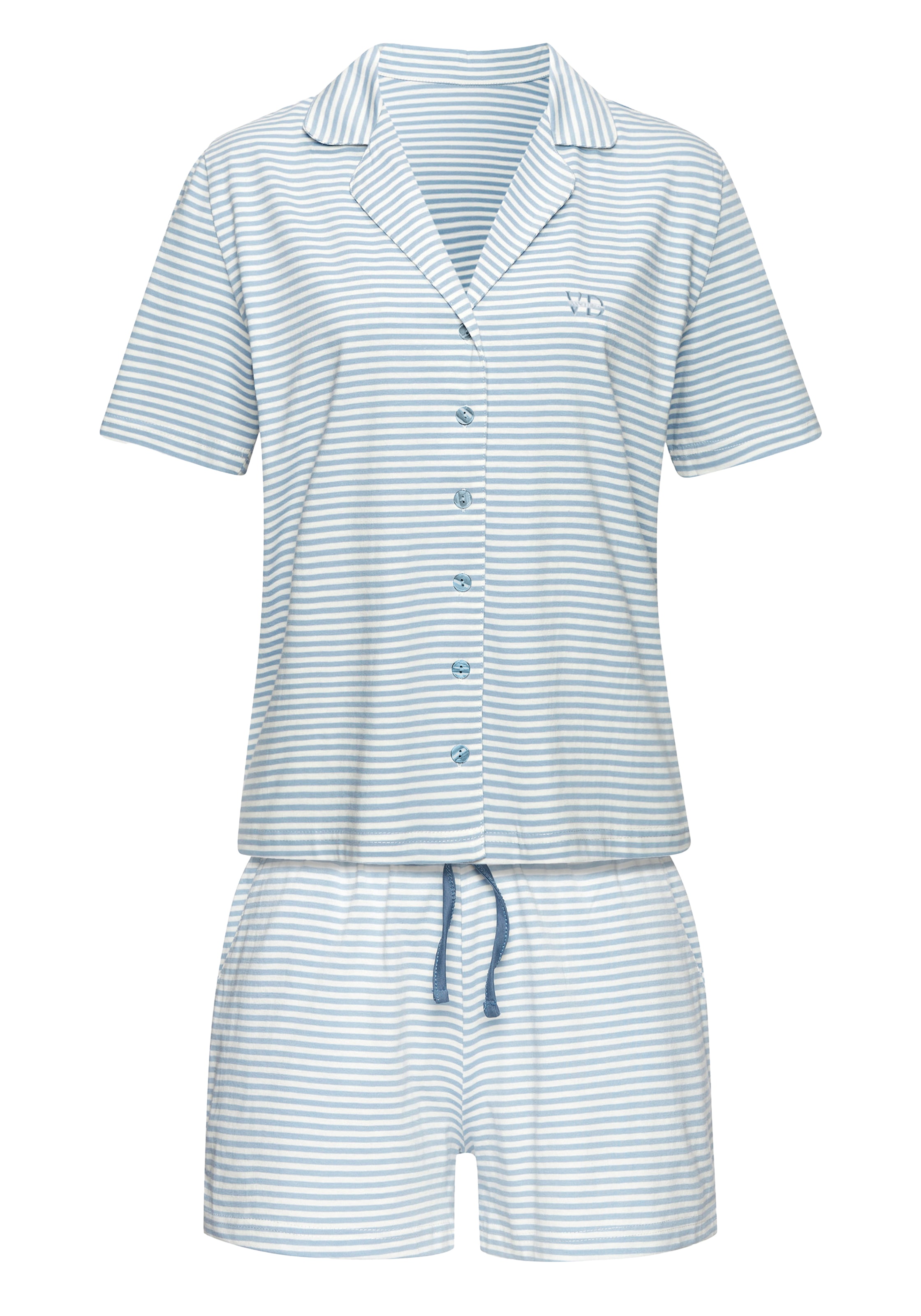 Vivance Dreams Shorty Set, 2-teilig, 2 tlg. mit feinen garngefärbten Streifen