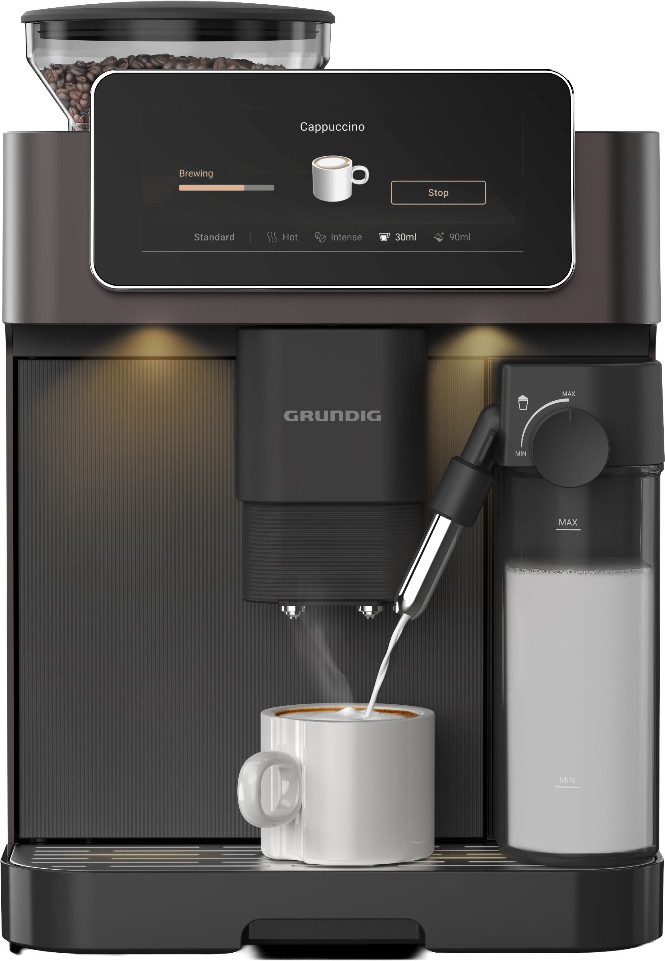 Grundig Kaffeevollautomat »KVA 9230« Premium Kaffeevollautomat mit App, 50+ Getränke & CreamyPro™
