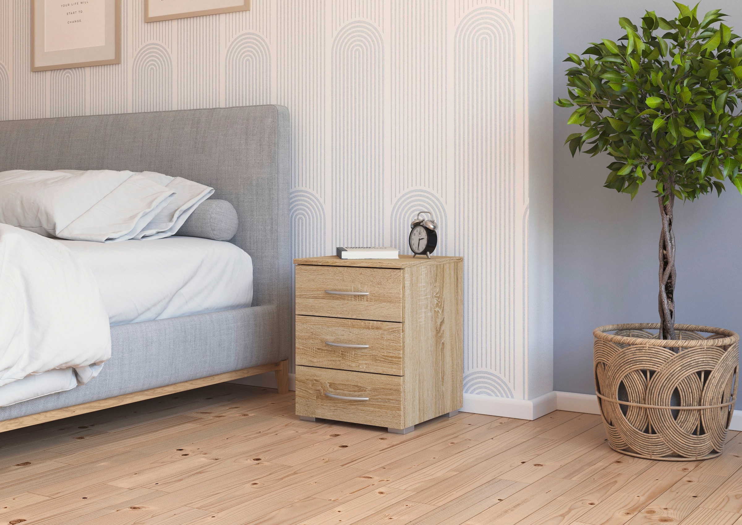 rauch Nachtkommode »Nachttisch Nachtkonsole Beistelltisch Kommode Sideboard TORRENT« mit 2 geräumigen Schubkästen, Breite 40 cm MADE IN GERMANY