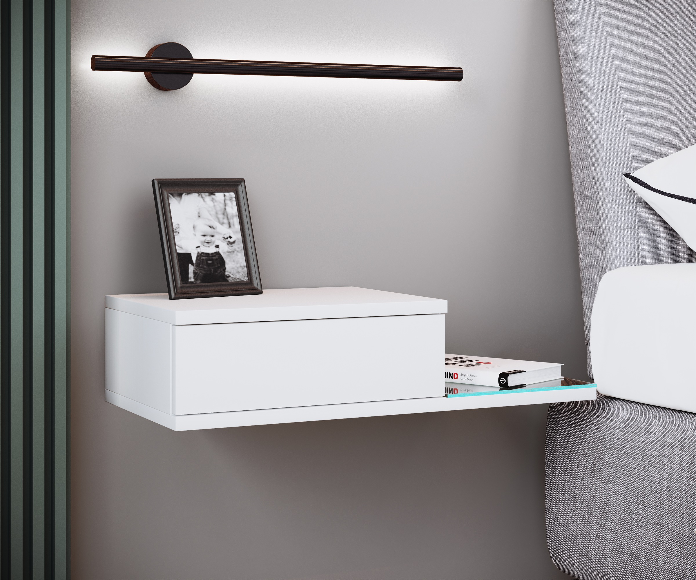 VCM Nachttisch »Design Wandschublade Nachttisch Regal Konsila L«