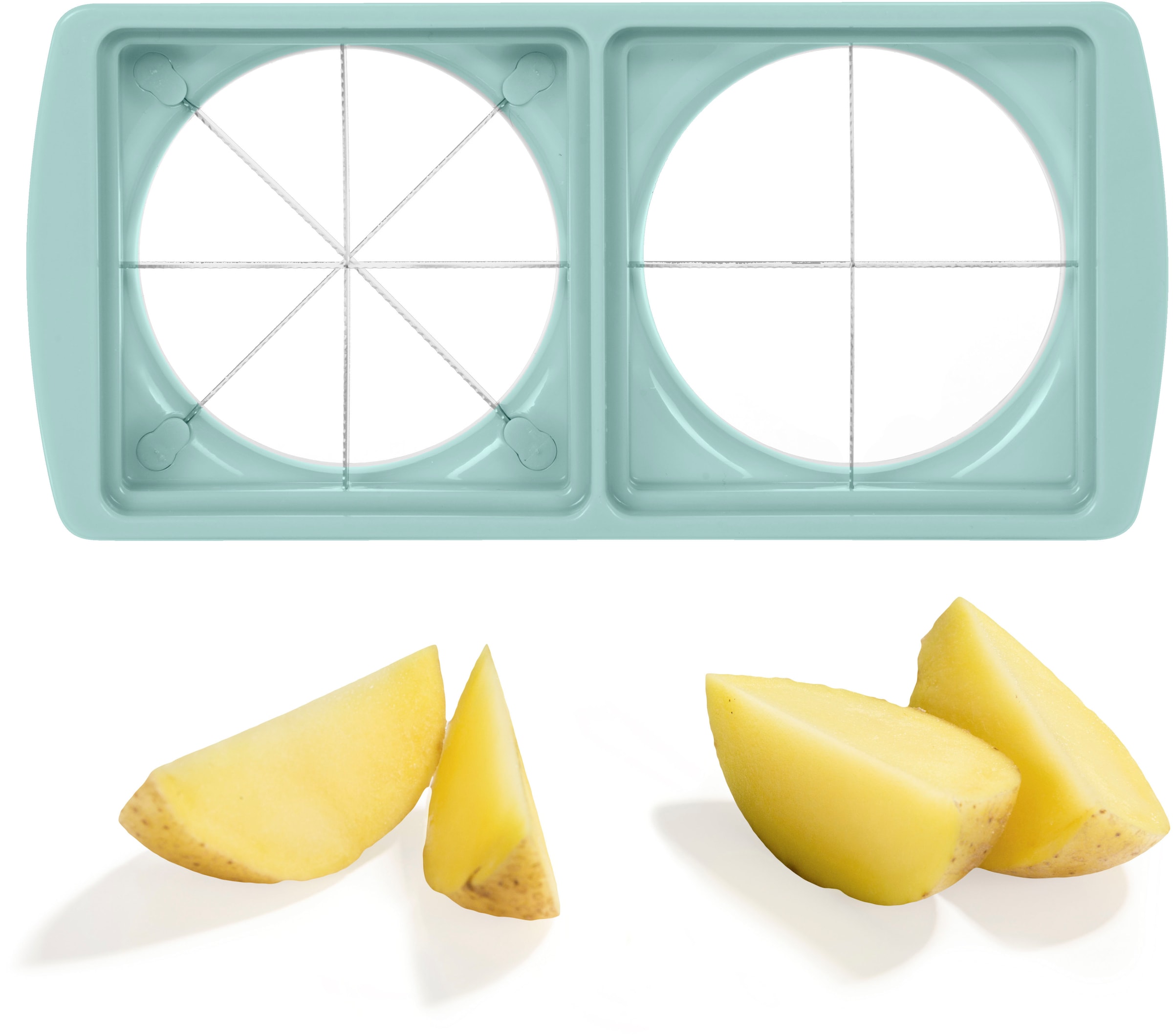 Genius Zerkleinerer »Nicer Dicer Fusion inkl. XXL-Messereinsatz 12 x 36 mm, Set 14-tlg«, ND Fusion werden eine Vielzahl von Schneidgeräten in Einem kombiniert