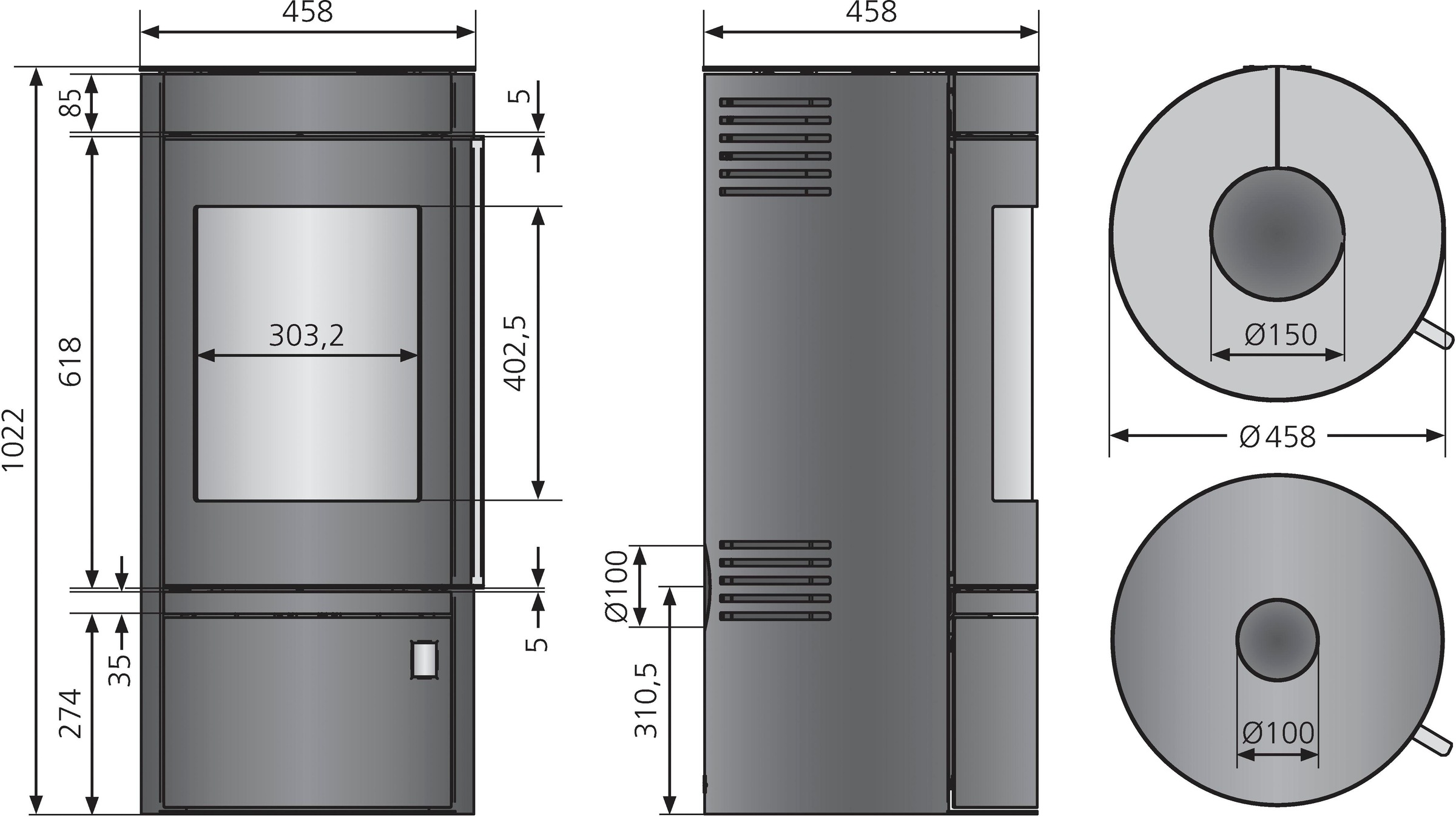 JUSTUS Kaminofen »Mino Top 2.0«