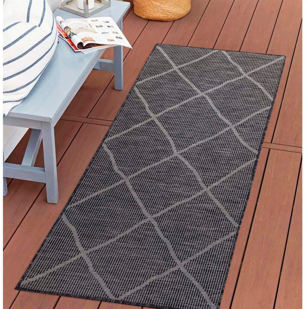 Carpet City Outdoorteppich »PALM 3075«, rechteckig, 5 mm Höhe, Läufer, Wetterfest & UV-beständig, für Balkon, Terrasse, Küche, flach