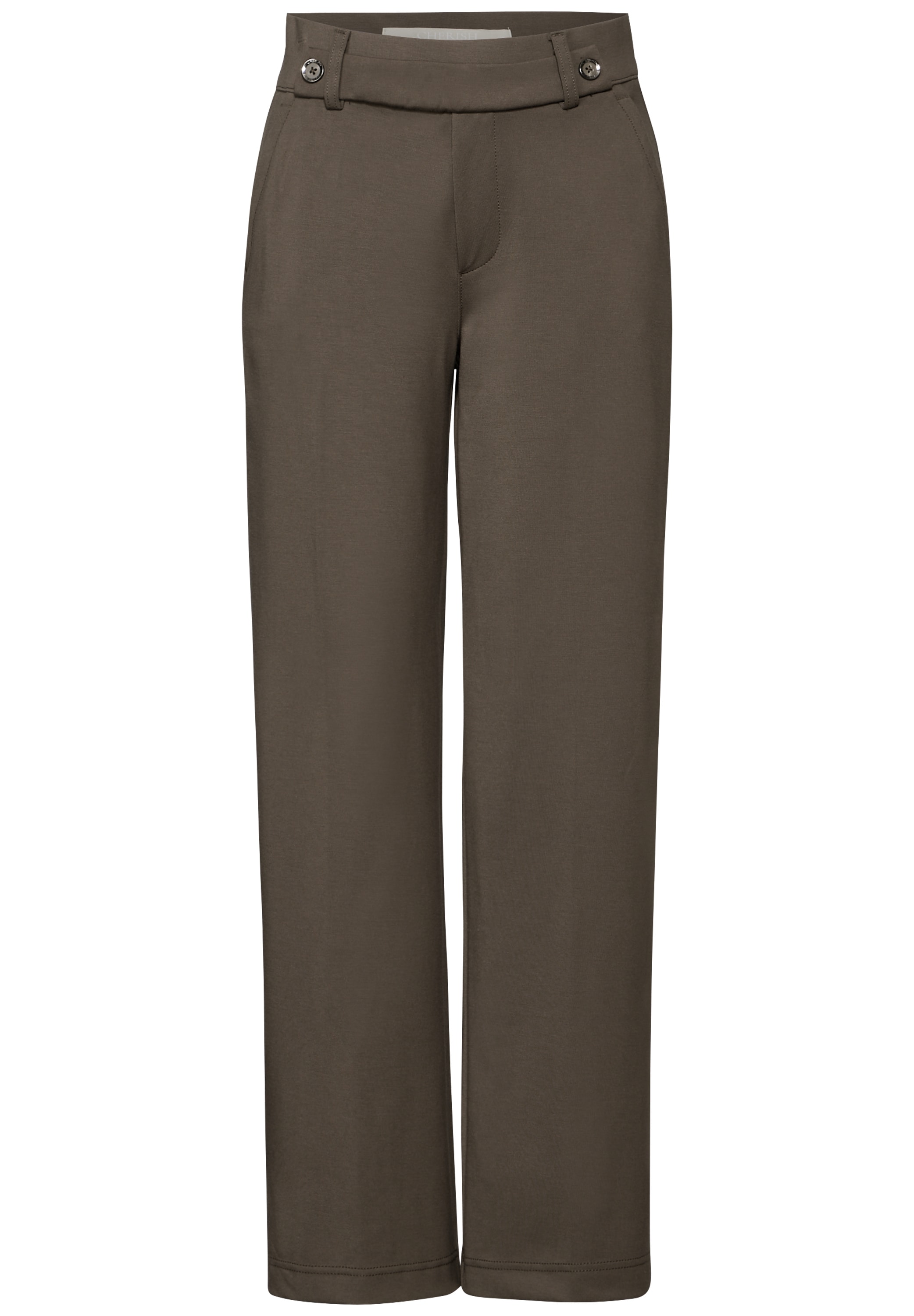 STREET ONE Stoffhose, Sommerhose mit Knopfdetail am Bund